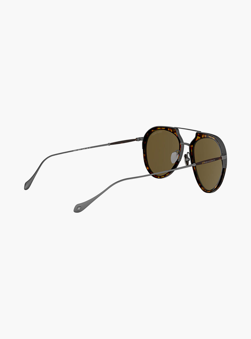 نظارات شمسية جورجيو أرماني رجالية بنية اللون بتصميم طيار | 6097-men-sunglasses-image-5