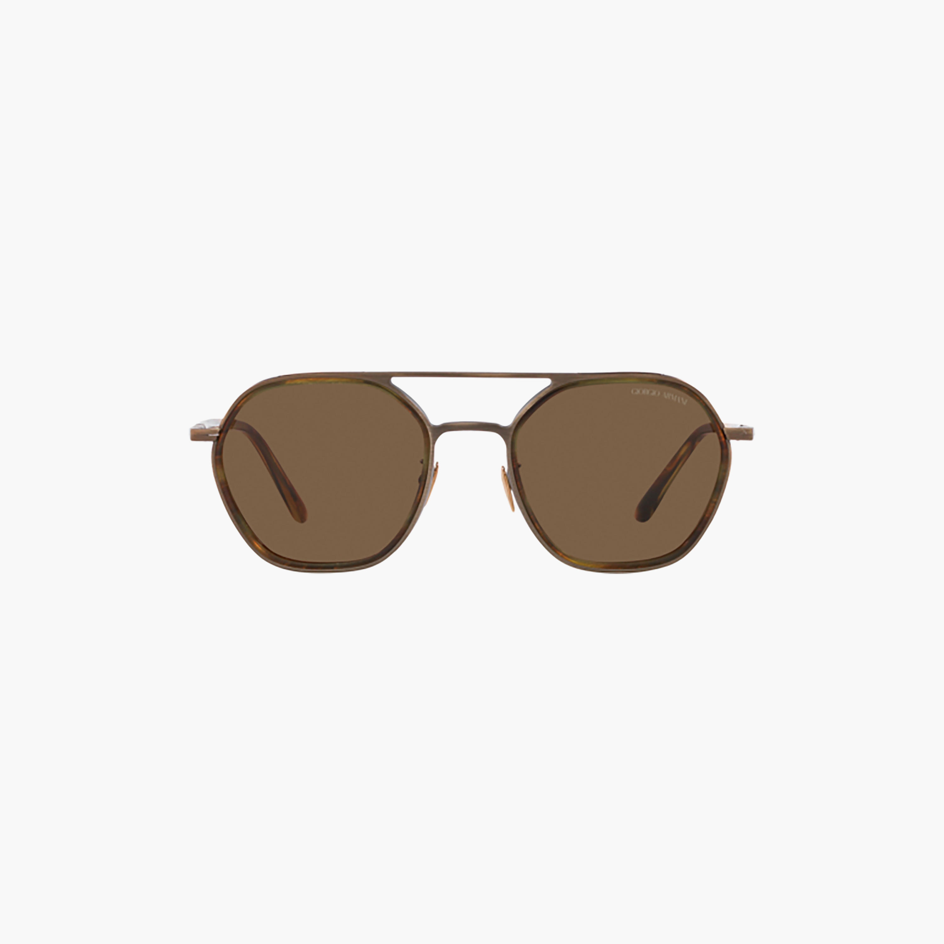 Giorgio Armani Men Round Brown Sunglasses | 6145-men-sunglasses-image-1