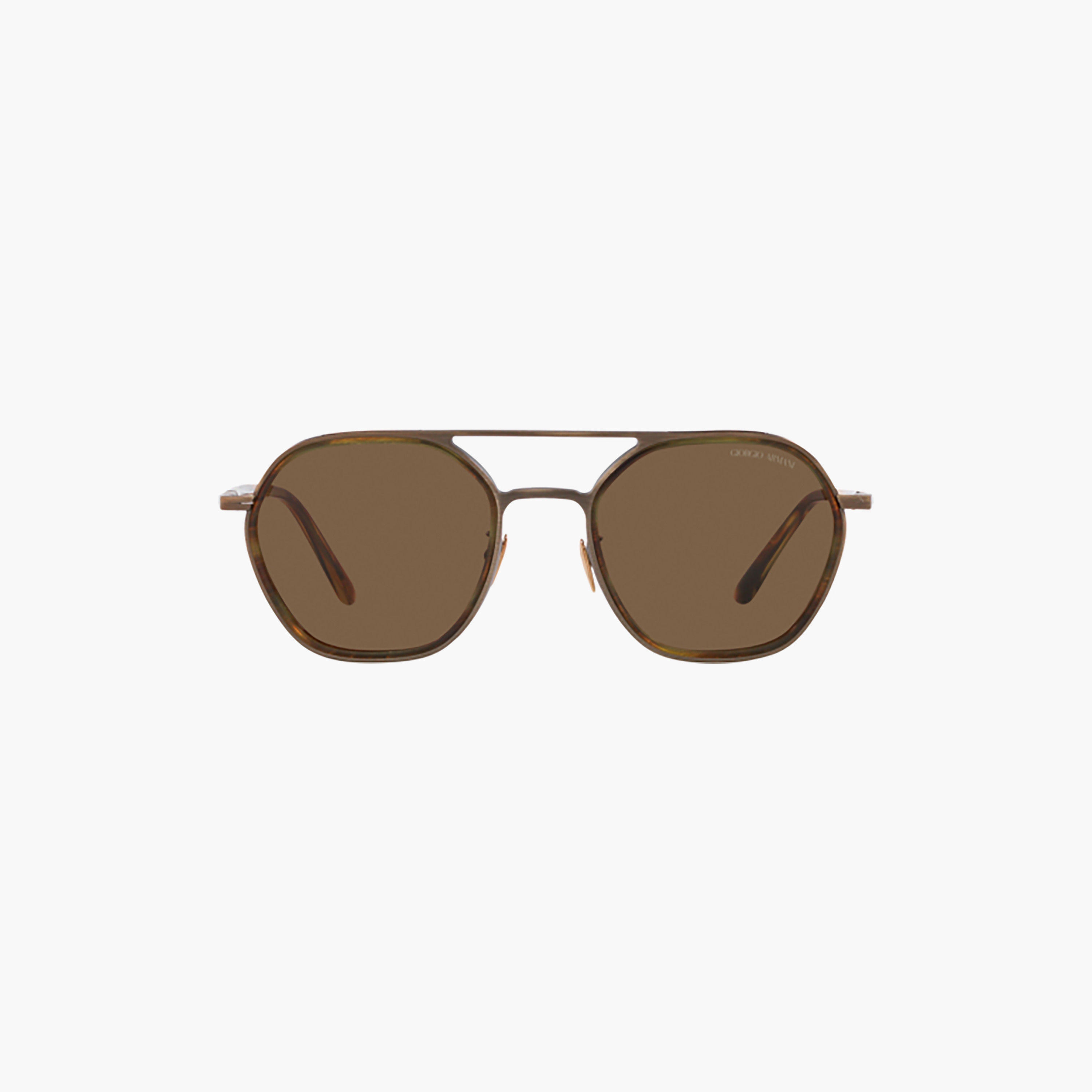 نظارات شمسية دائرية بنية اللون للرجال من جورجيو أرماني | 6145-men-sunglasses-image-1