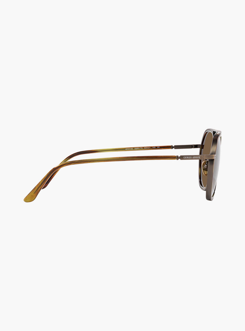 Giorgio Armani Men Round Brown Sunglasses | 6145-men-sunglasses-image-2