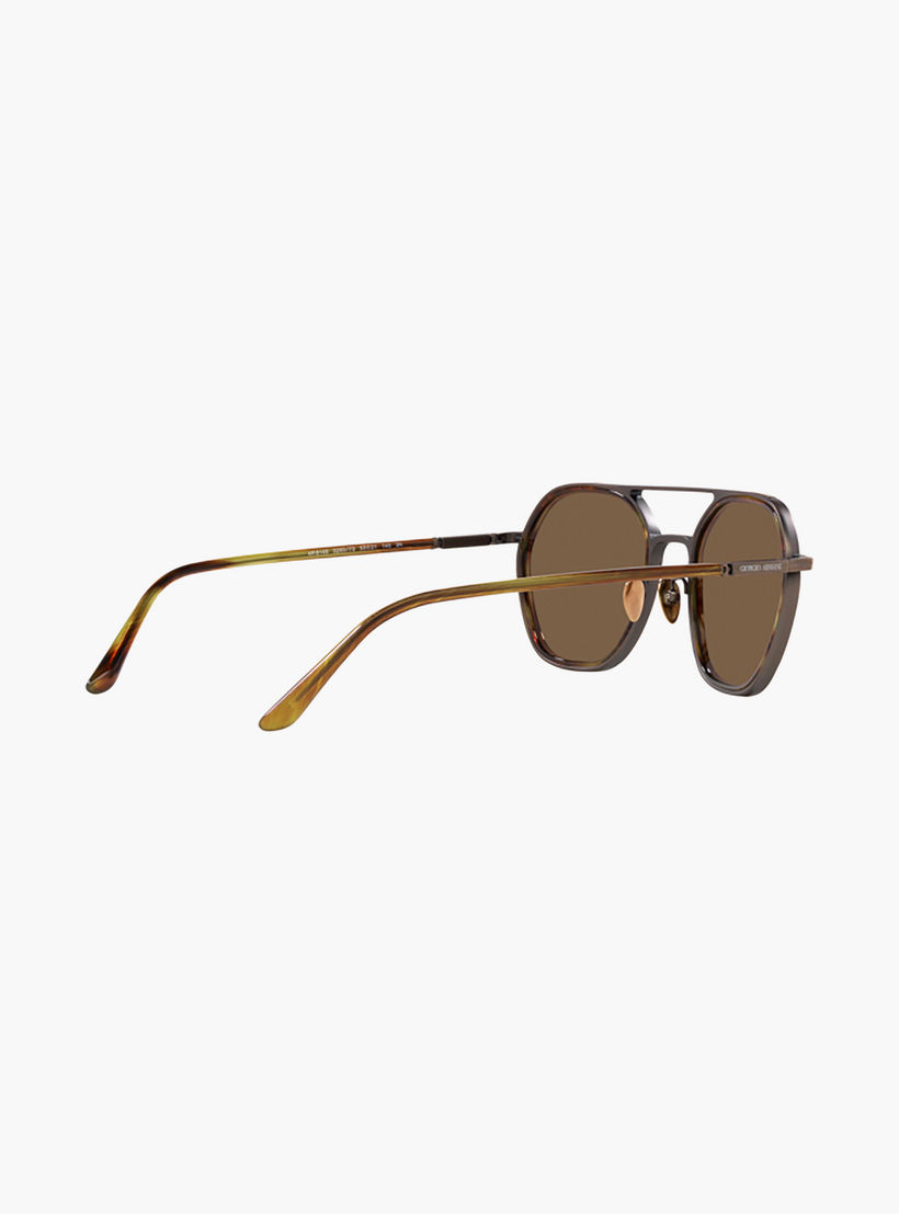 Giorgio Armani Men Round Brown Sunglasses | 6145-men-sunglasses-image-4