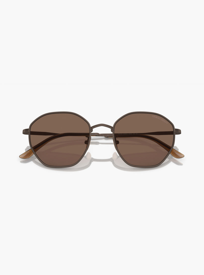 Giorgio Armani Men Round Brown Sunglasses | 6150-men-sunglasses-image-4