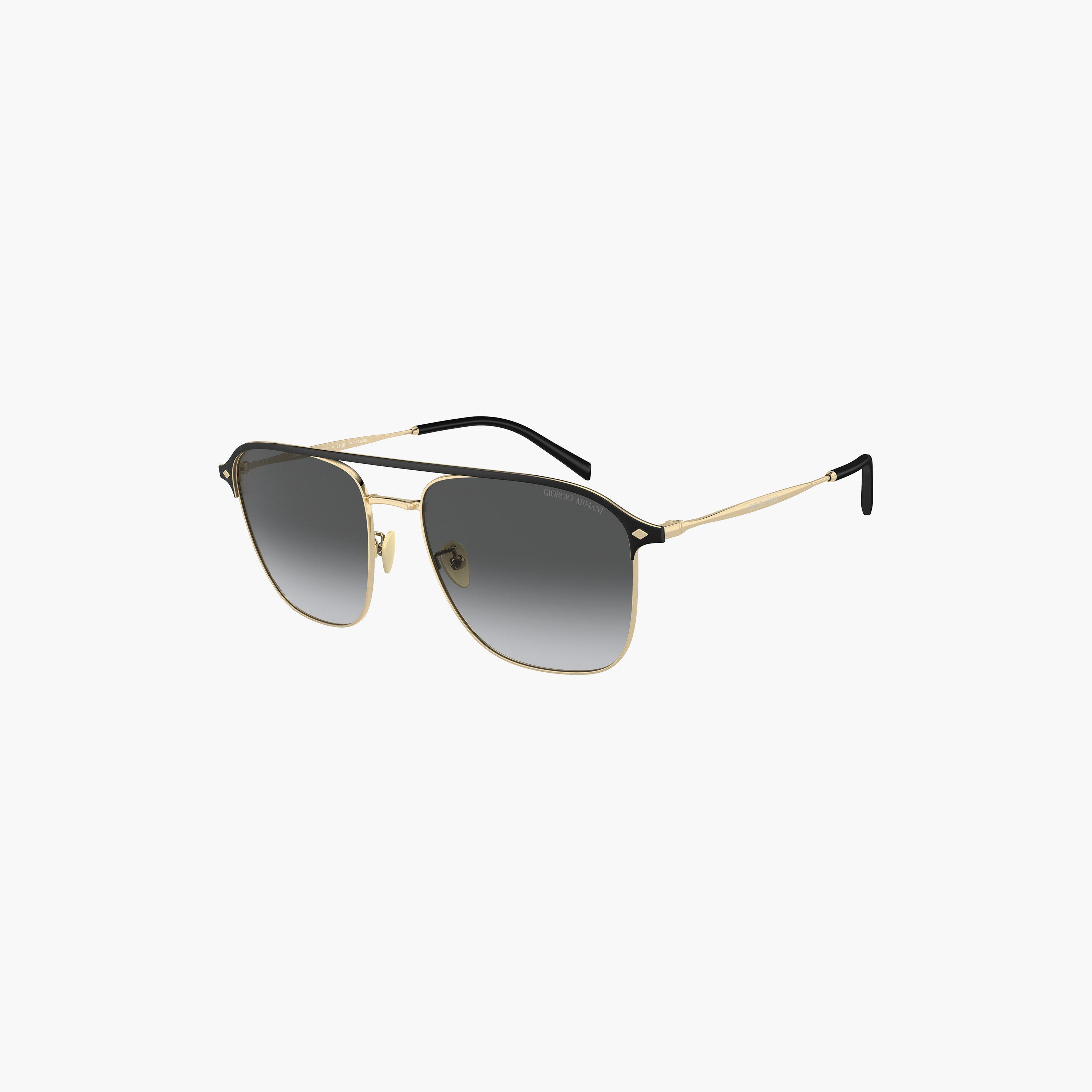 نظارات شمسية رجالية من جورجيو أرماني بتصميم طيار وعدسات رمادية مستقطبة | 6154-men-sunglasses-image-4