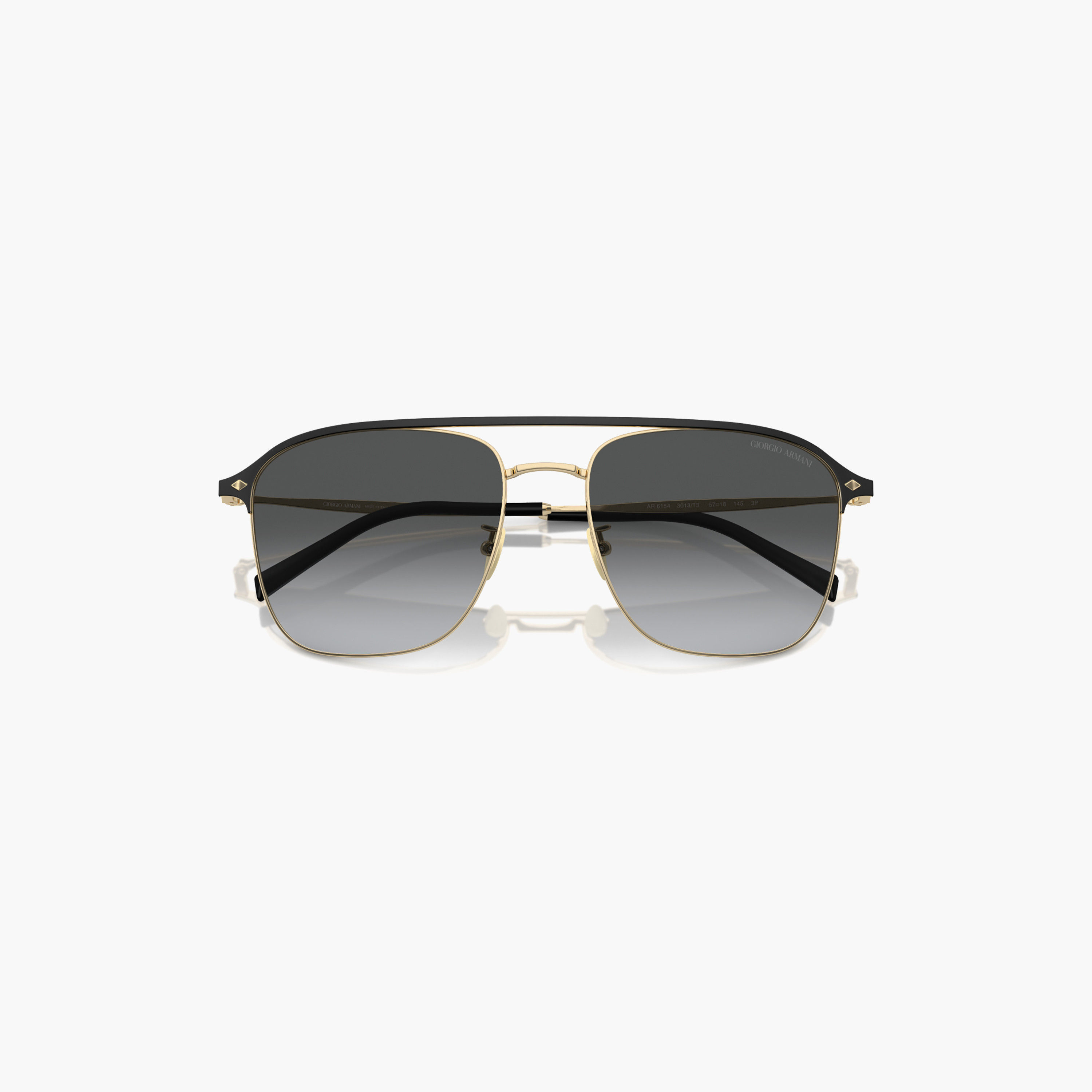 نظارات شمسية رجالية من جورجيو أرماني بتصميم طيار وعدسات رمادية مستقطبة | 6154-men-sunglasses-image-5