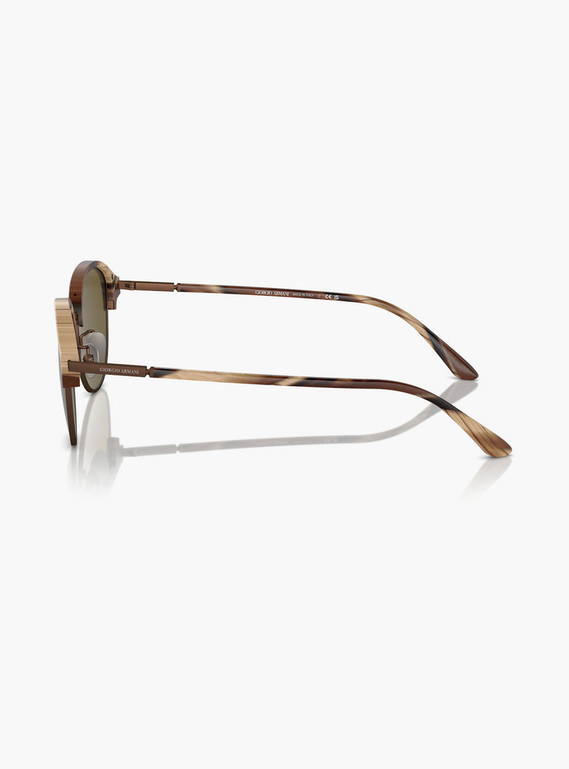 Giorgio Armani Men Round Brown Sunglasses | 8215-men-sunglasses-image-2
