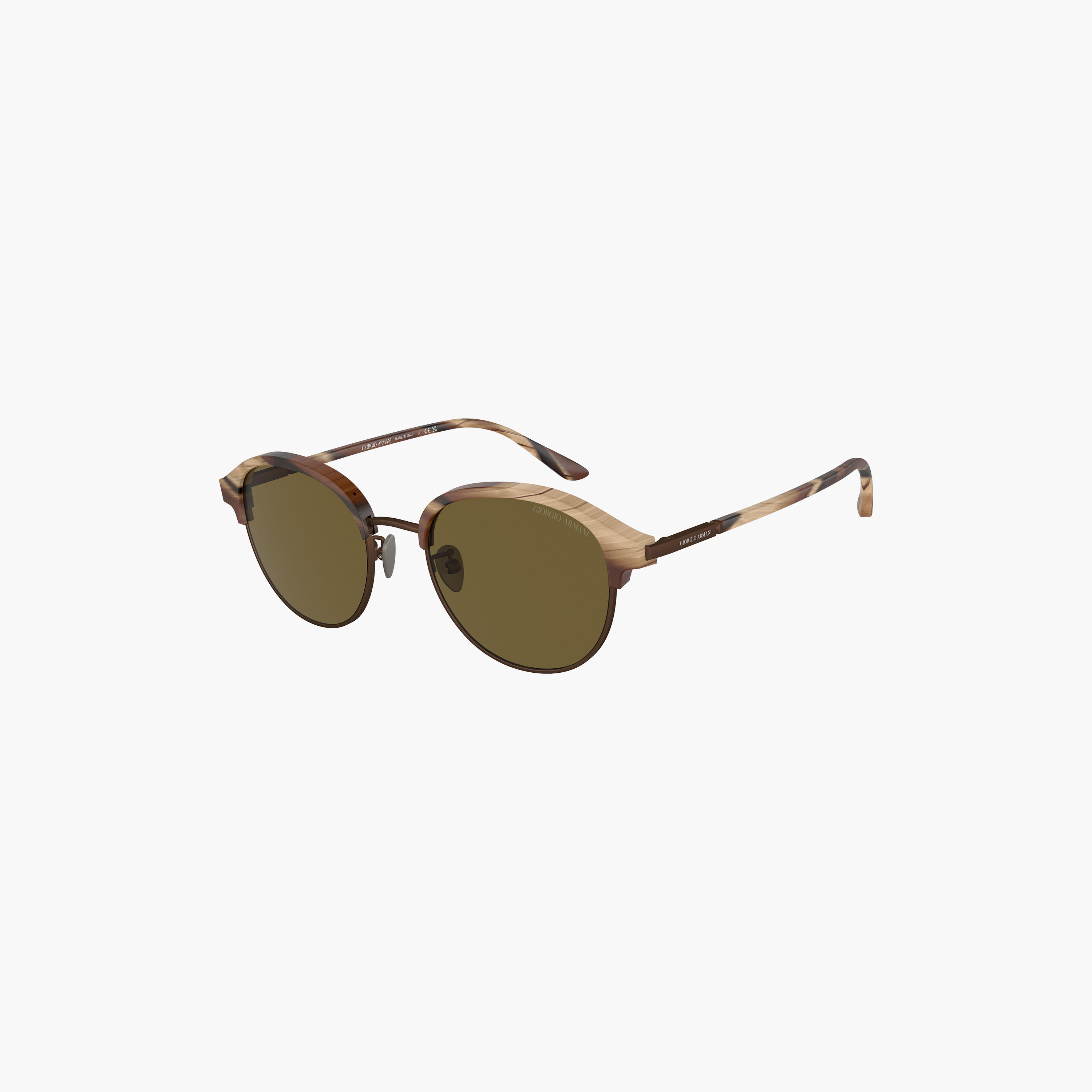 Giorgio Armani Men Round Brown Sunglasses | 8215-men-sunglasses-image-3