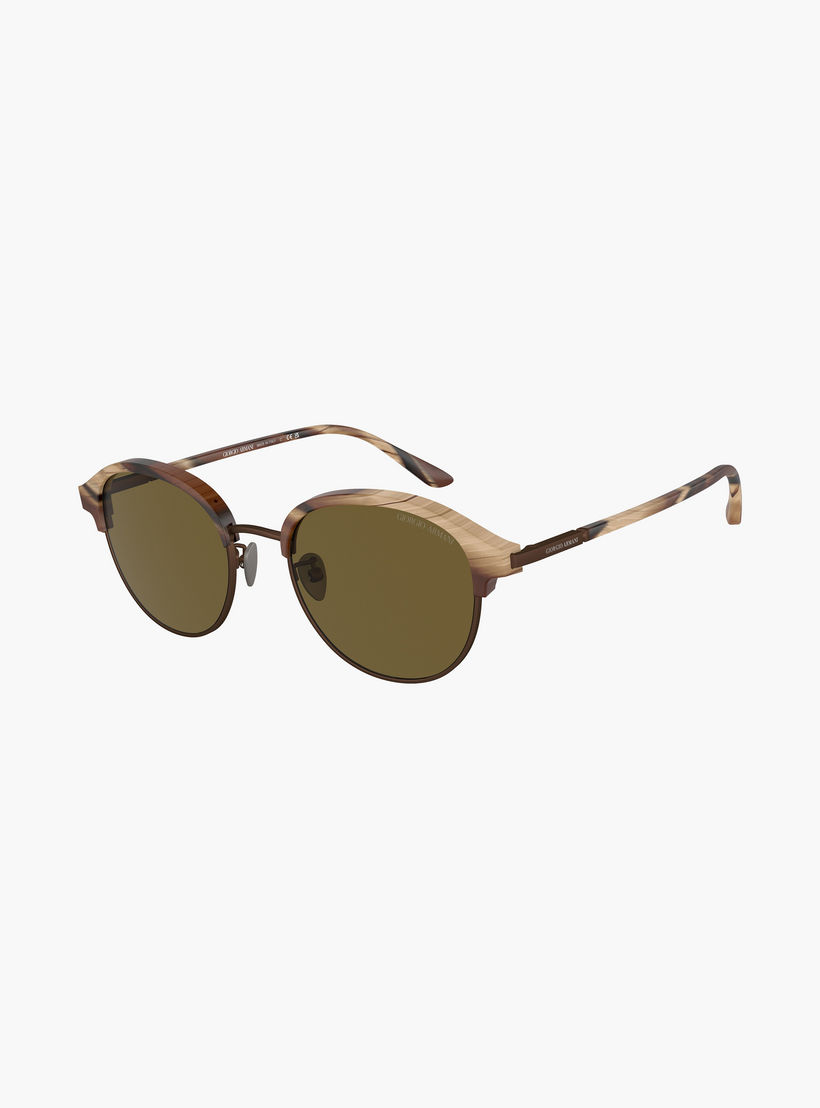 Giorgio Armani Men Round Brown Sunglasses | 8215-men-sunglasses-image-3