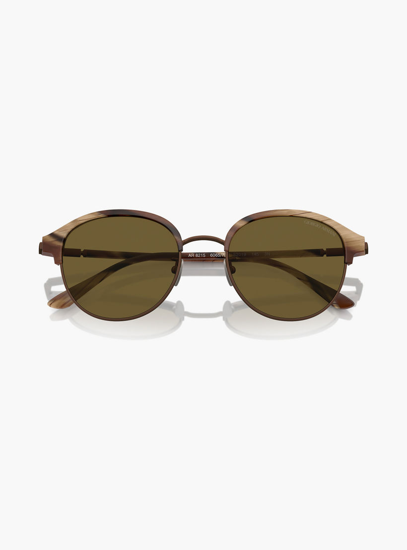 Giorgio Armani Men Round Brown Sunglasses | 8215-men-sunglasses-image-4