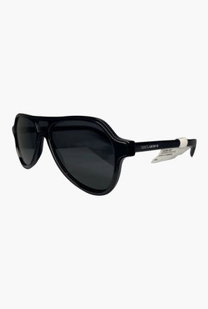 نظارات شمسية رمادية من دولتشي آند غابانا للجنسين بتصميم طيار | 4355-men-sunglasses-image-1