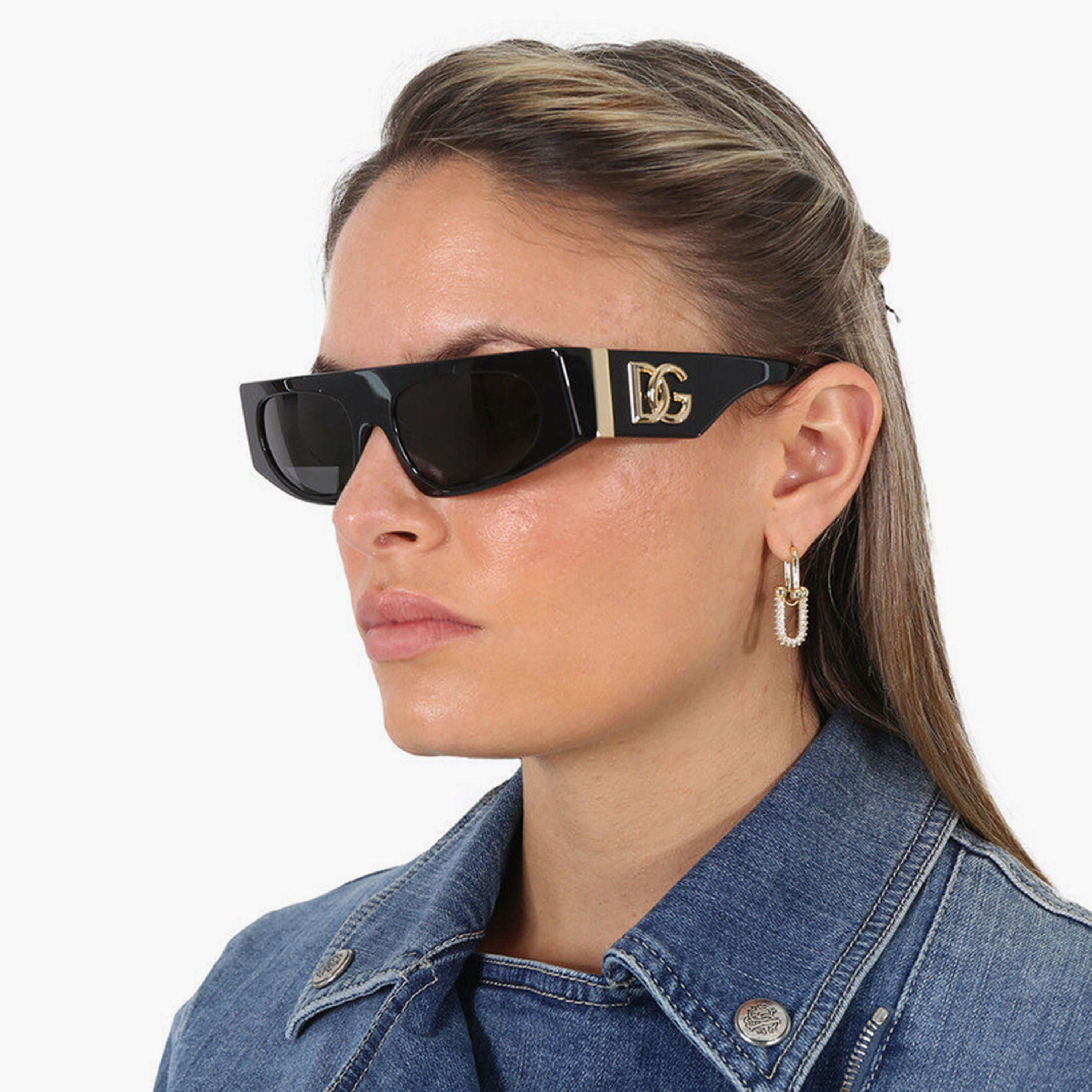 Dolce & Gabbana Unisex Rectangle Grey Sunglasses | 4411-men-sunglasses-image-5