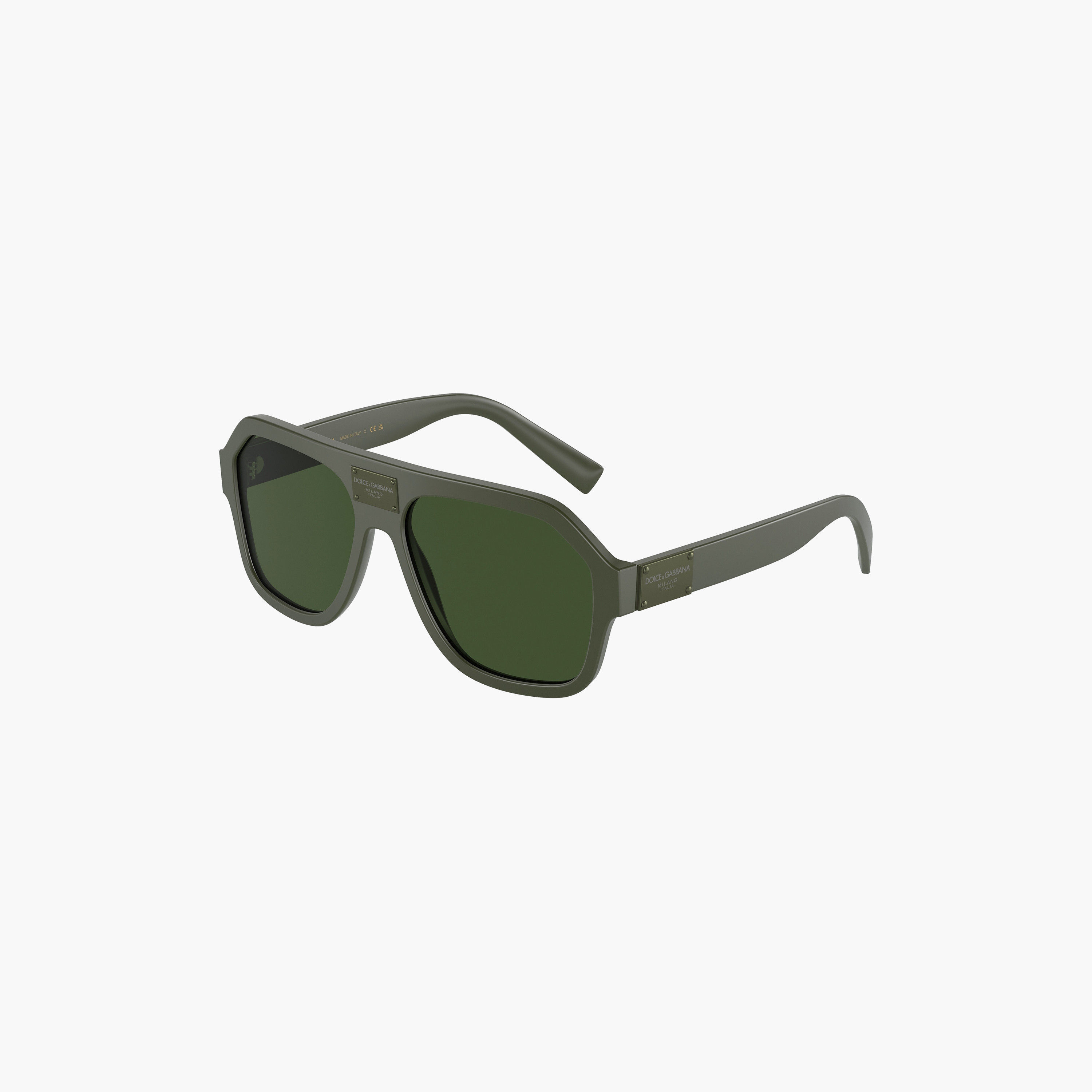 نظارات شمسية رجالية من دولتشي آند غابانا بتصميم وايفارير ومربع أخضر | 4433-men-sunglasses-image-1