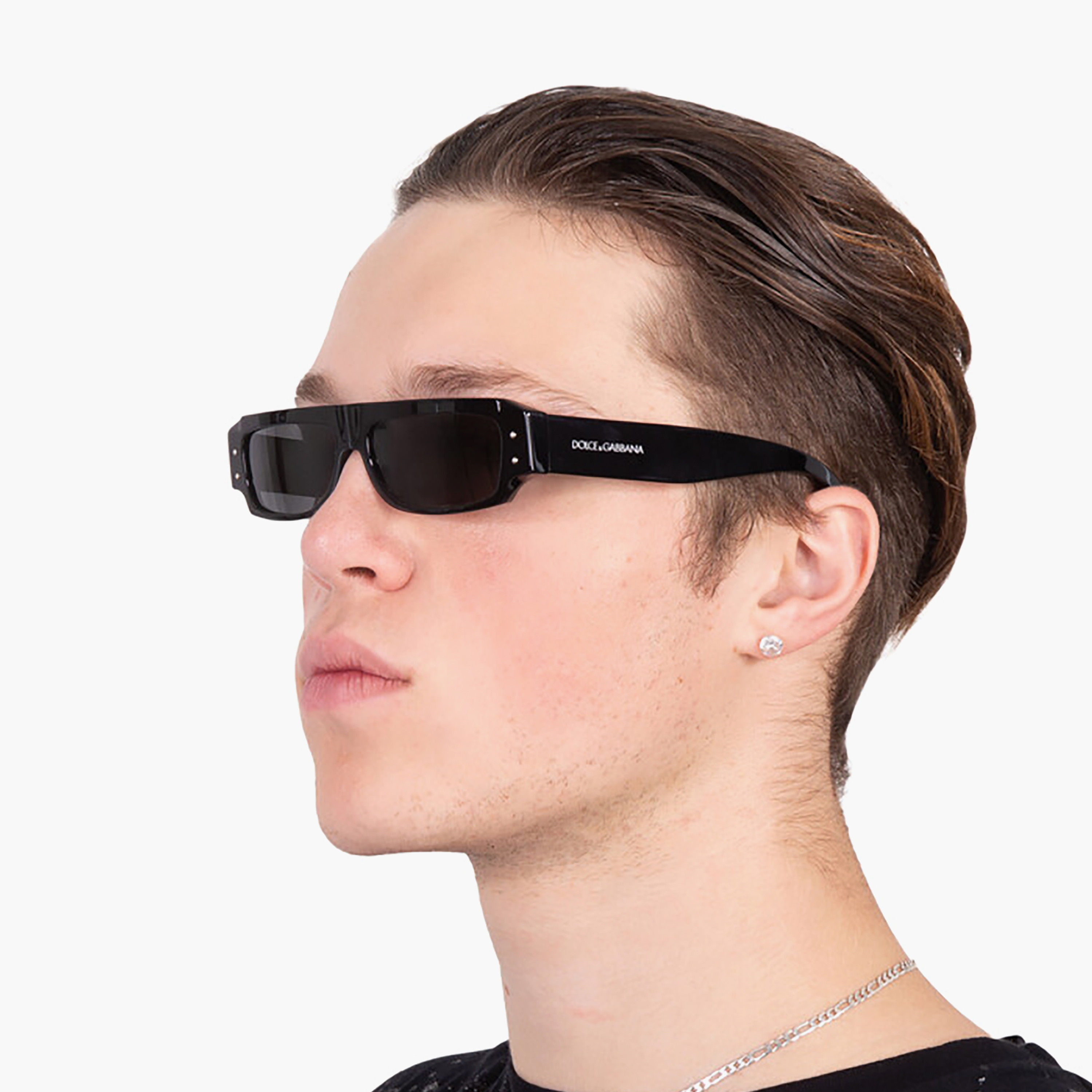 Dolce & Gabbana Men Rectangle Grey Sunglasses | 4458-men-sunglasses-image-5
