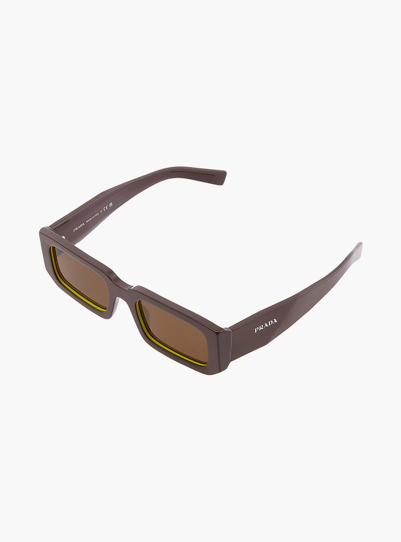 نظارات شمسية برادا رجالية مستطيلة بنية اللون | 06YS-men-sunglasses-image-3