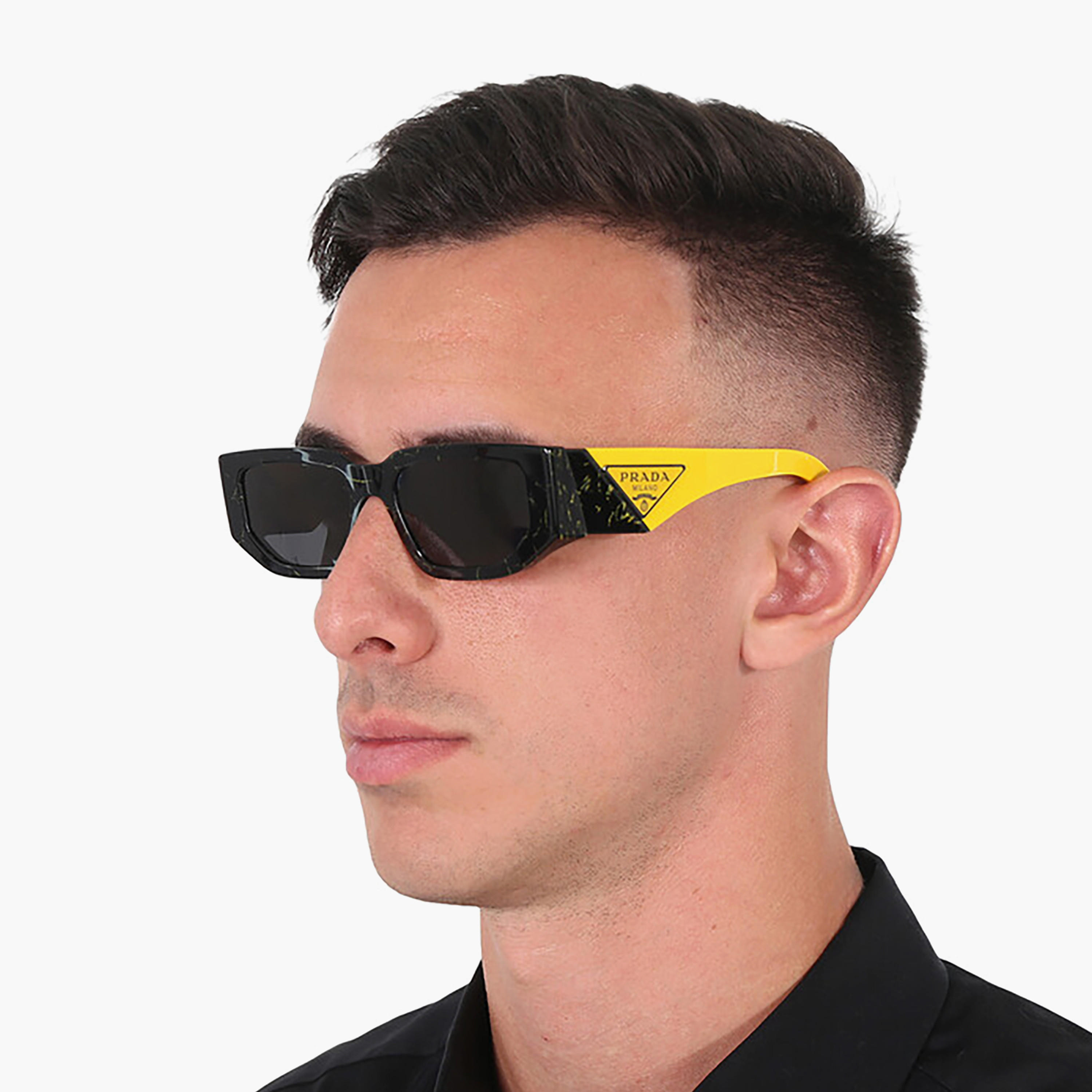نظارات شمسية رمادية مستطيلة الشكل للرجال من برادا | 09ZS-men-sunglasses-image-6