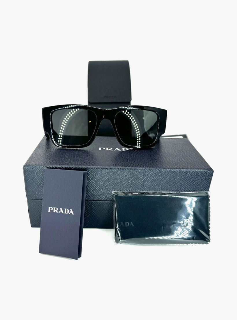 Prada Men Rectangle Grey Sunglasses | 10ZS-men-sunglasses-image-4