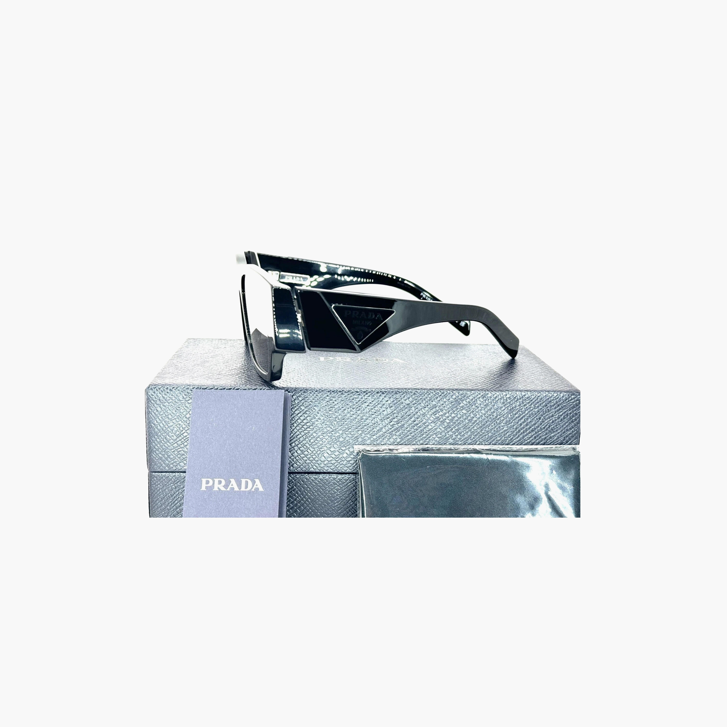 نظارات شمسية رمادية مستطيلة الشكل للرجال من برادا | 10ZS-men-sunglasses-image-5