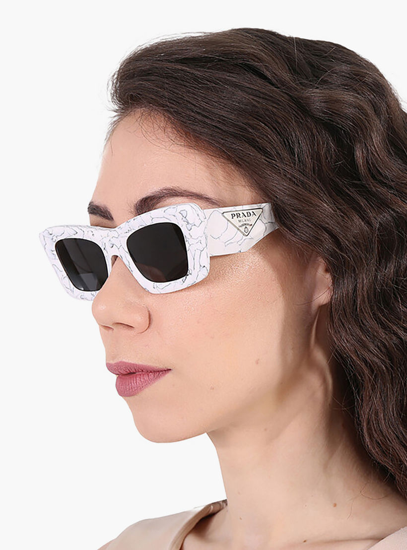 نظارات شمسية برادا نسائية مستطيلة رمادية | 13ZS-women-sunglasses-image-5