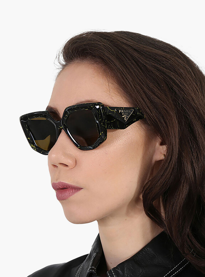 نظارات شمسية برادا نسائية مستطيلة بنية اللون | 14ZS-women-sunglasses-image-5
