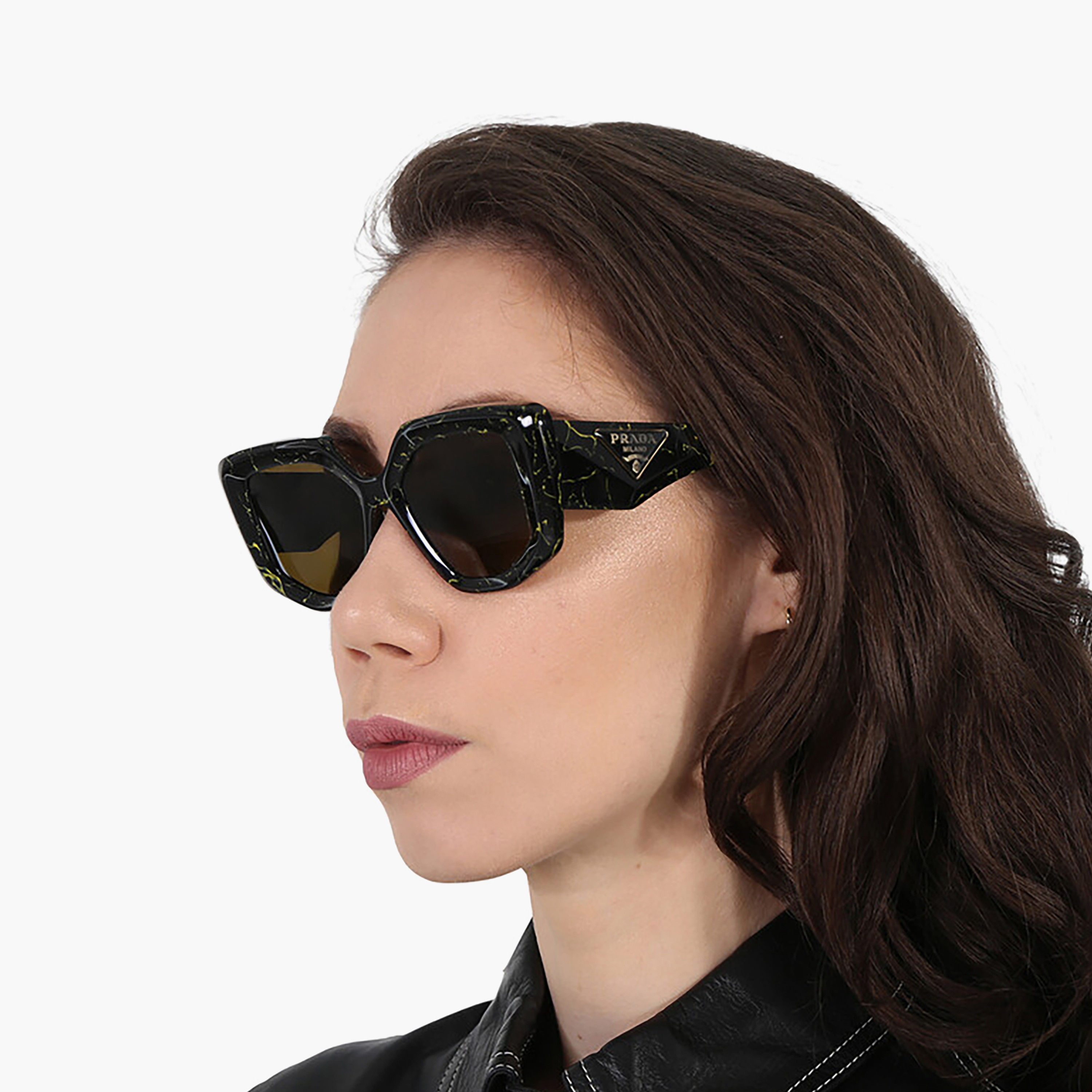 نظارات شمسية برادا نسائية مستطيلة بنية اللون | 14ZS-women-sunglasses-image-5