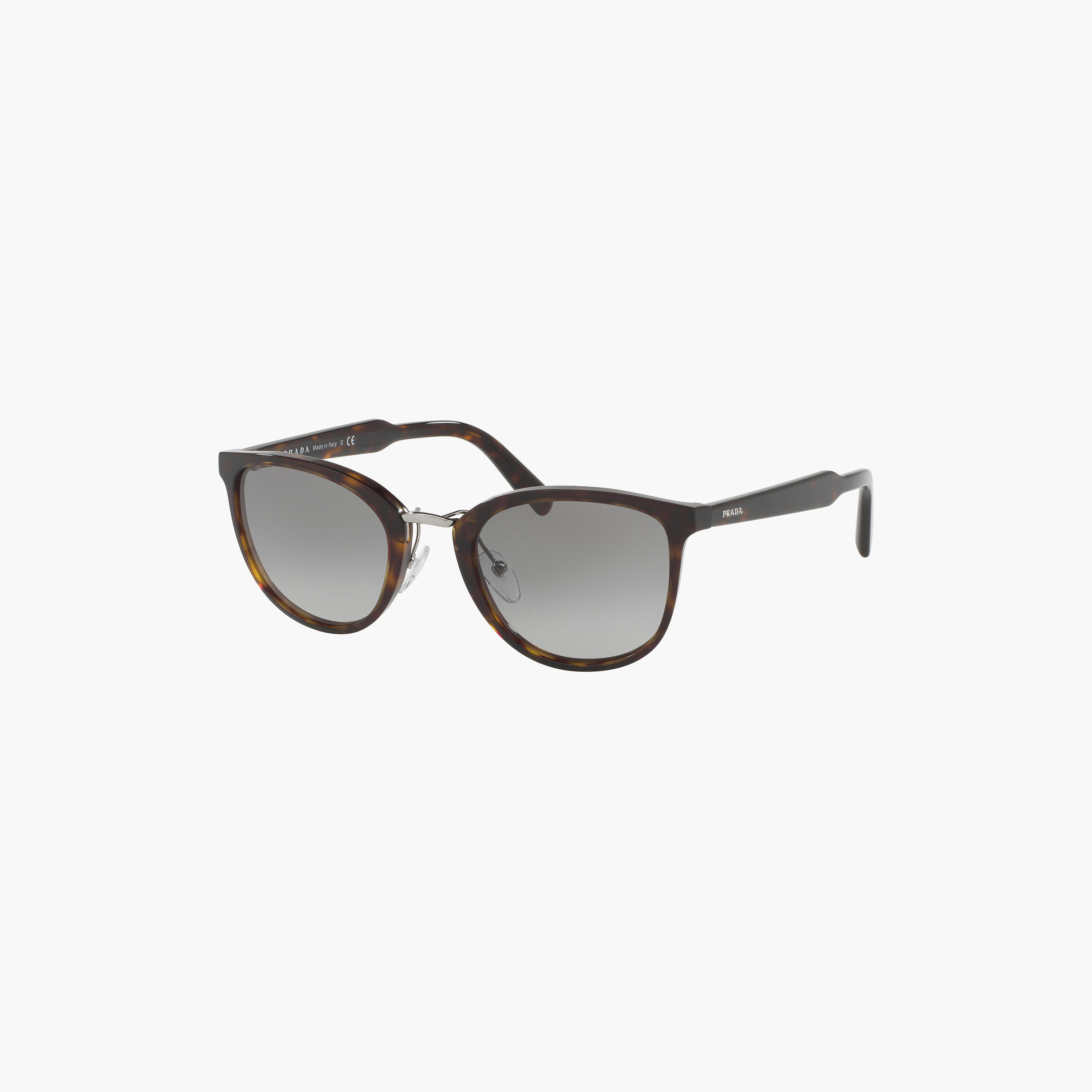 نظارات شمسية رجالية من برادا بتصميم عين القطة باللون الأسود | 22SS-men-sunglasses-image-1