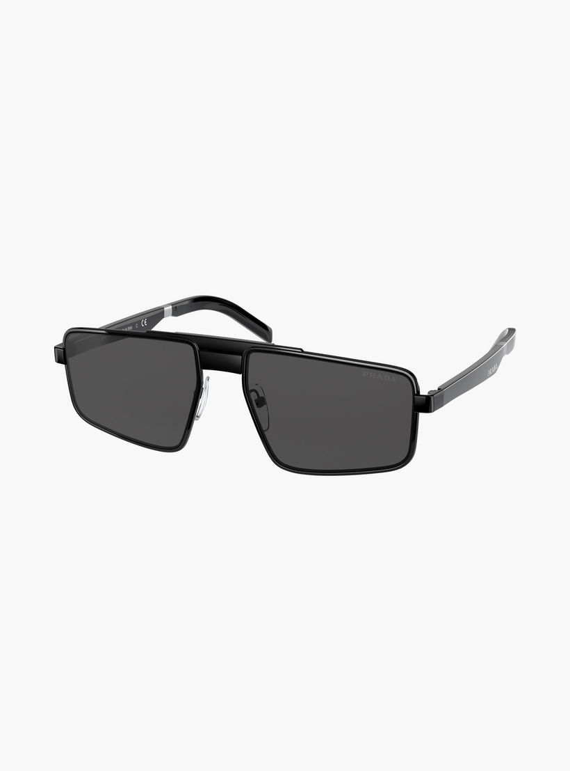 Prada Men Rectangle Grey Sunglasses | 61WS-men-sunglasses-image-4