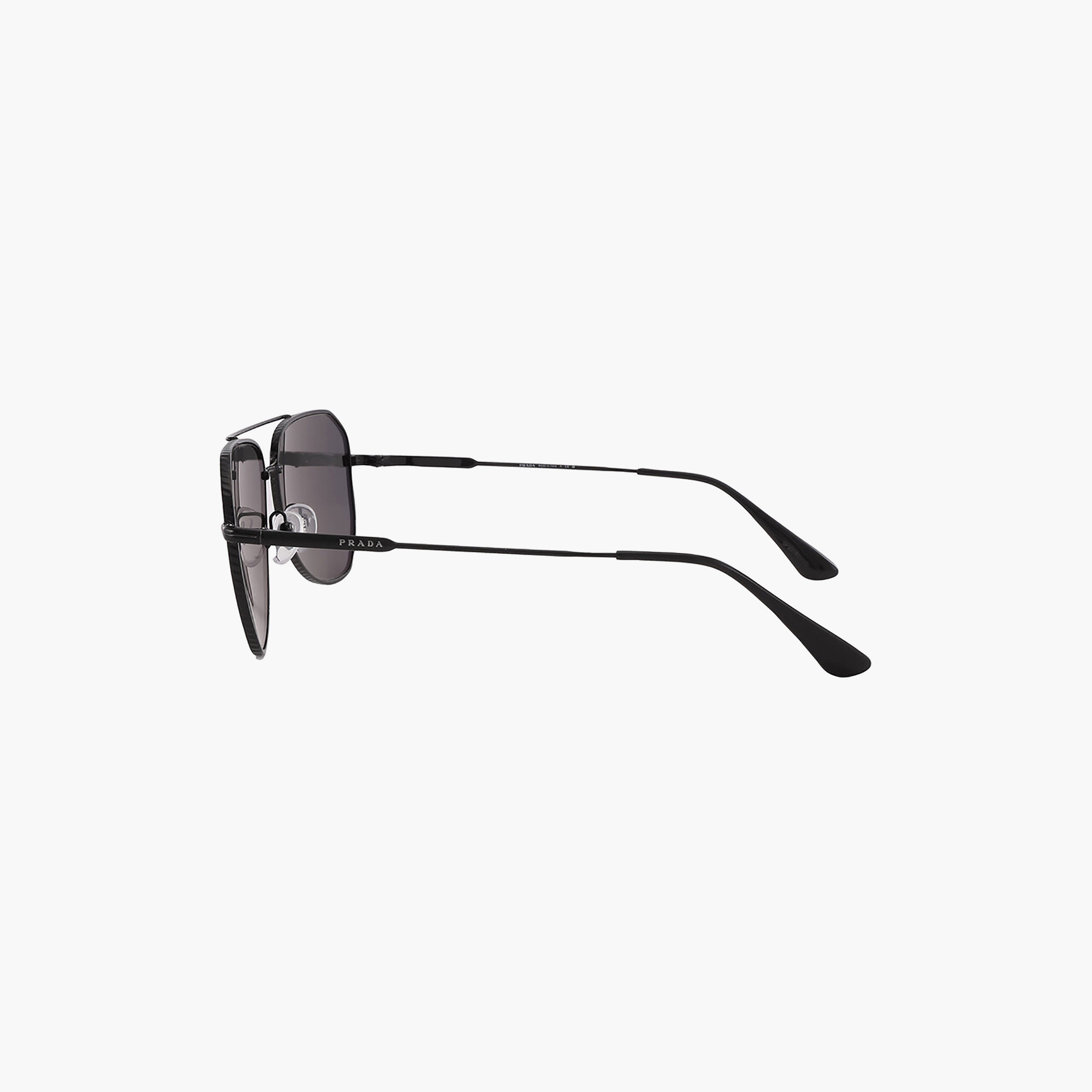 نظارات شمسية رمادية من برادا للرجال بتصميم طيار | 63XS-men-sunglasses-image-2