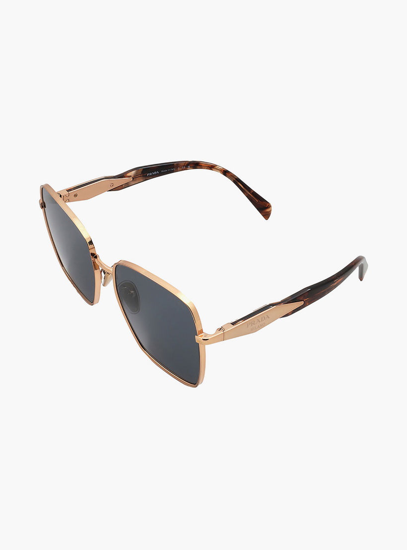 نظارات شمسية مربعة رمادية من برادا للنساء | 64ZS-women-sunglasses-image-3