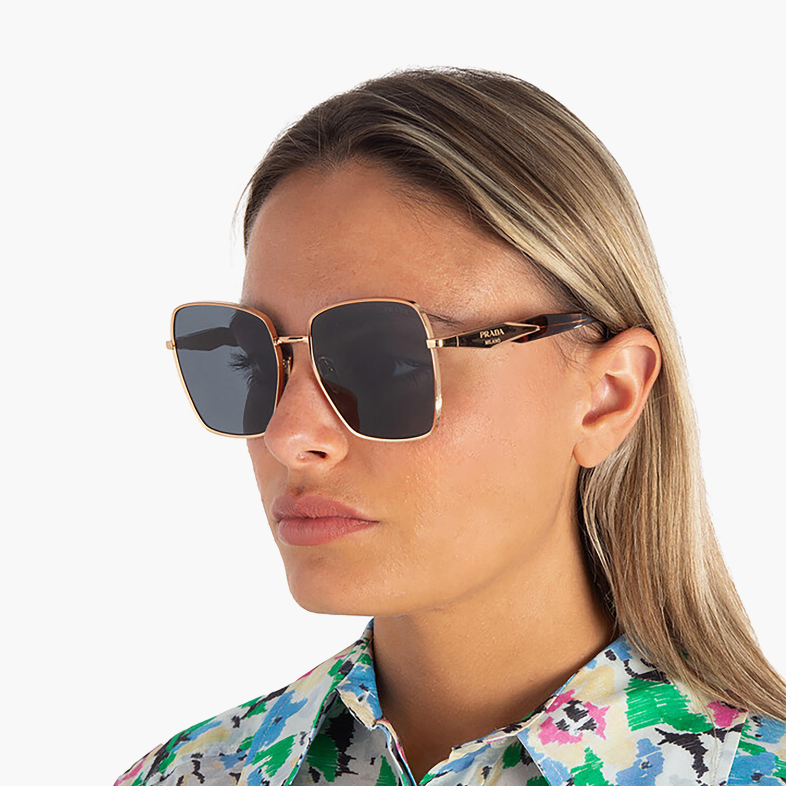 نظارات شمسية مربعة رمادية من برادا للنساء | 64ZS-women-sunglasses-image-5