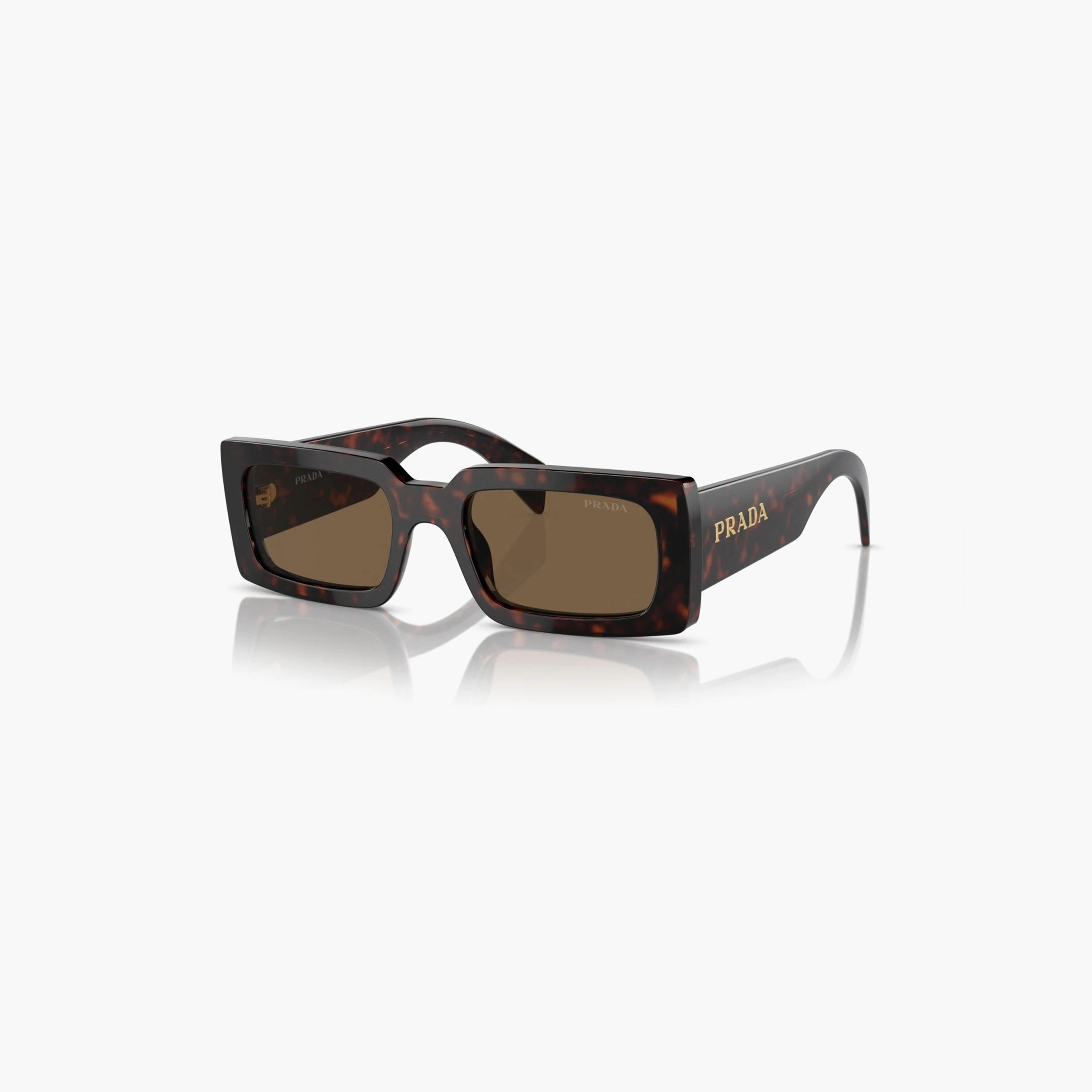 Prada Women Rectangle Polorized Brown Sunglasses | A07S-women-sunglasses-image-3