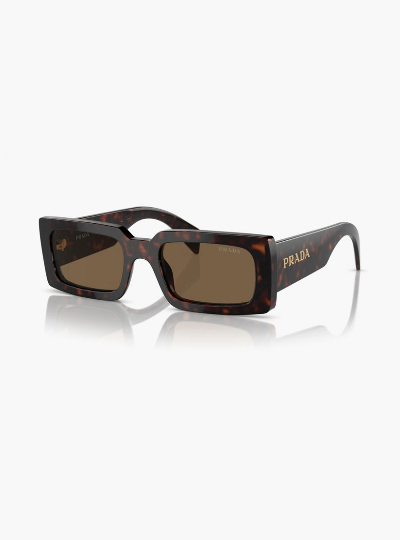 Prada Women Rectangle Polorized Brown Sunglasses | A07S-women-sunglasses-image-3