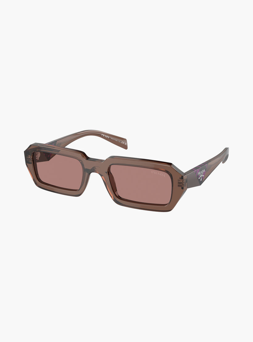 Prada Women Rectangle Brown Sunglasses | A12S-women-sunglasses-image-3