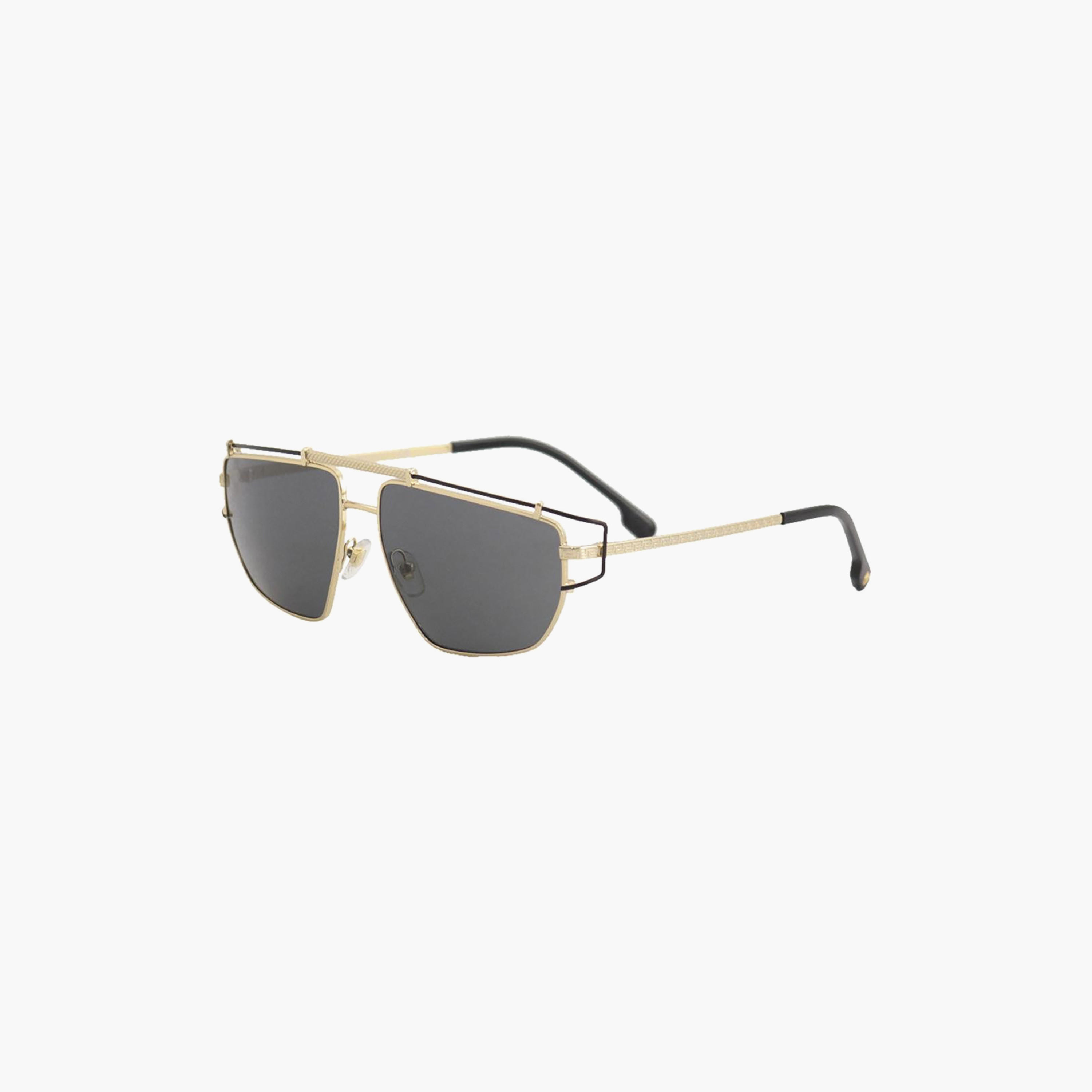 نظارات شمسية رجالية من فرزاتشي بتصميم طيار رمادي | 2202-men-sunglasses-image-1