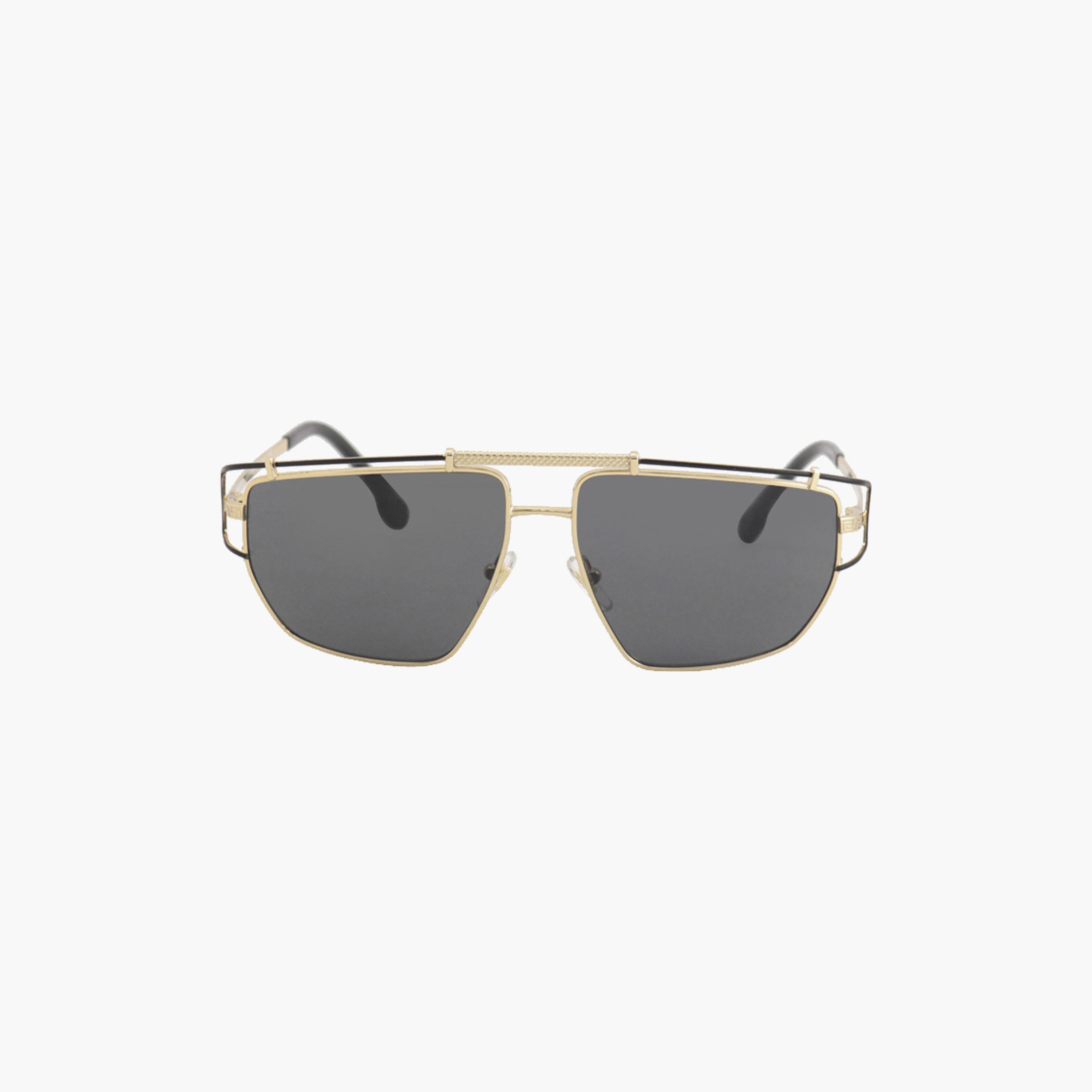 نظارات شمسية رجالية من فرزاتشي بتصميم طيار رمادي | 2202-men-sunglasses-image-2