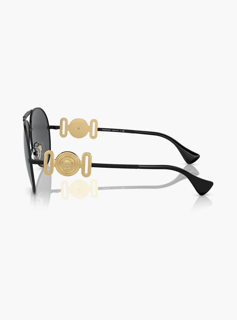 Versace Unisex Aviator Grey Sunglasses | 2249-men-sunglasses-image-3