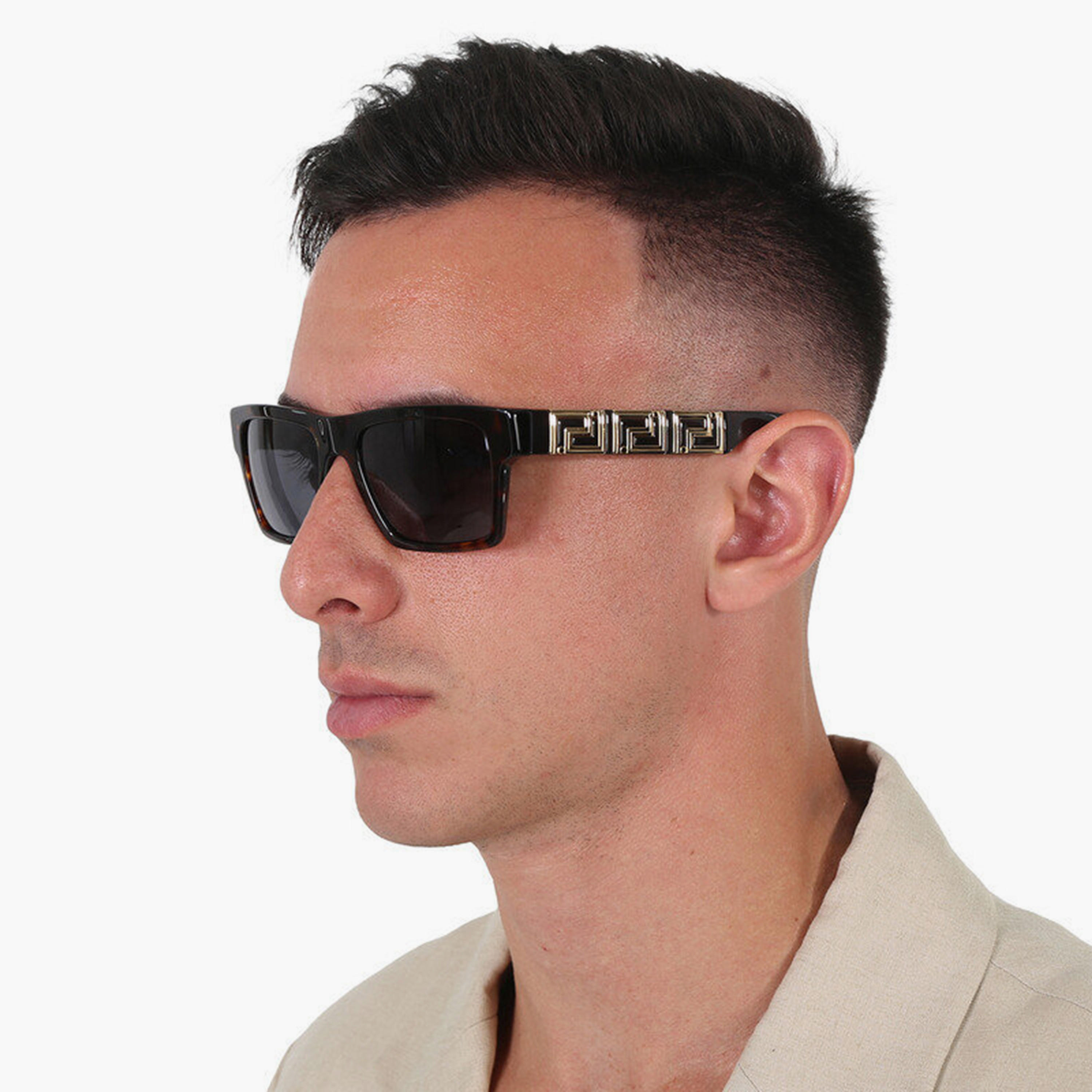 Versace Unisex Rectangle Grey Sunglasses | 4445-men-sunglasses-image-5