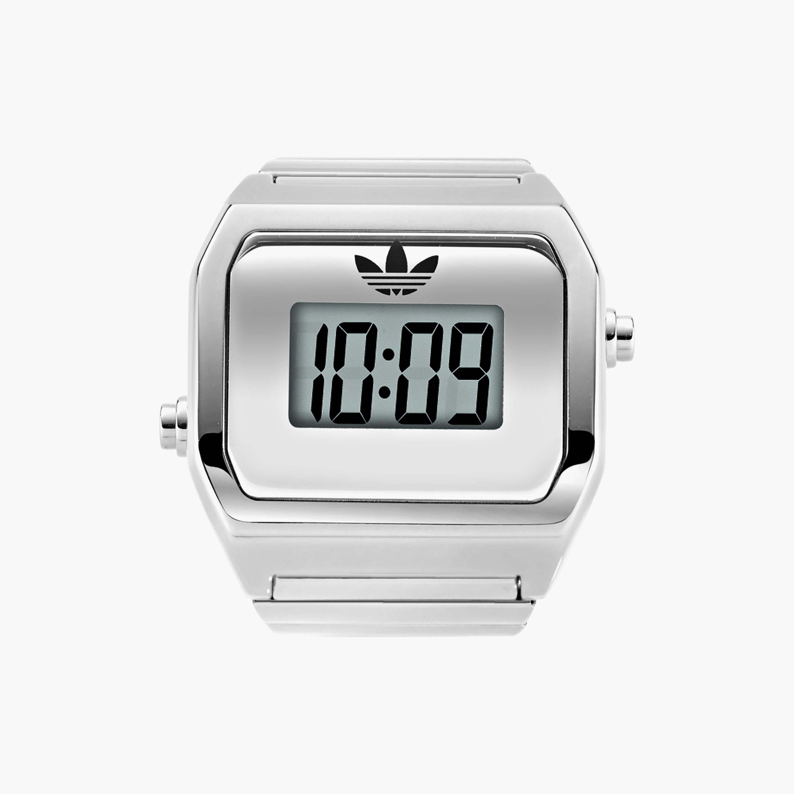 Adidas Digital Two Ring Women's 20 MM Silver Digital | AOST26037-women-watchesandjewellery-watches-image-1