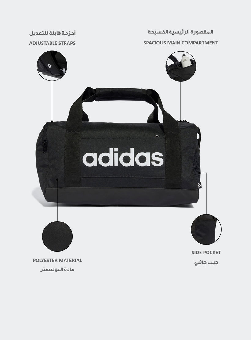 Adidas Linear Duffel Bag with Zip Closure-travel-luggagesandbags-dufflebags-image-2