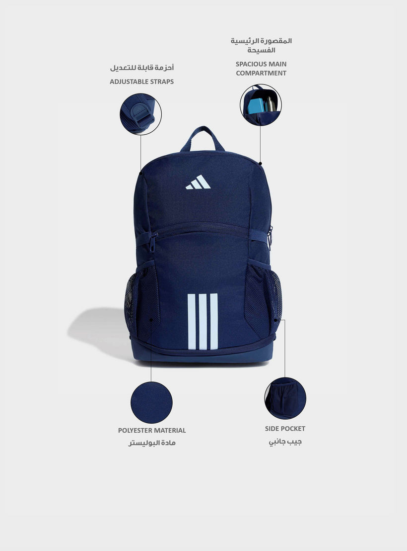 شنطة ظهر بطبعات شعار للأولاد من 8 إلى 13 سنة بحمالات كتف مبطنة من أديداس - 17 لتر-boys-accessories-bagsandbackpacks-image-2