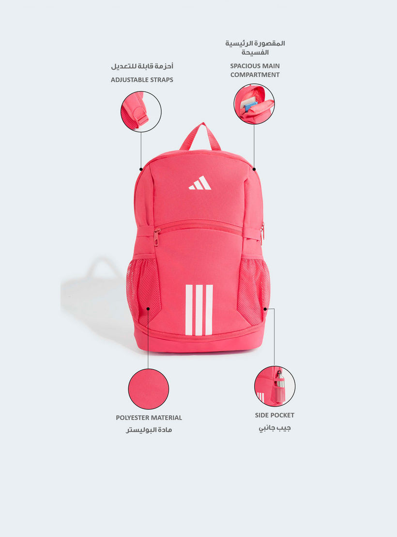 شنطة ظهر بحمالات مبطنة وطبعات شعار للبنات من 8-12 سنة من أديداس-school-bagsandbackpacks-backpacks-image-2