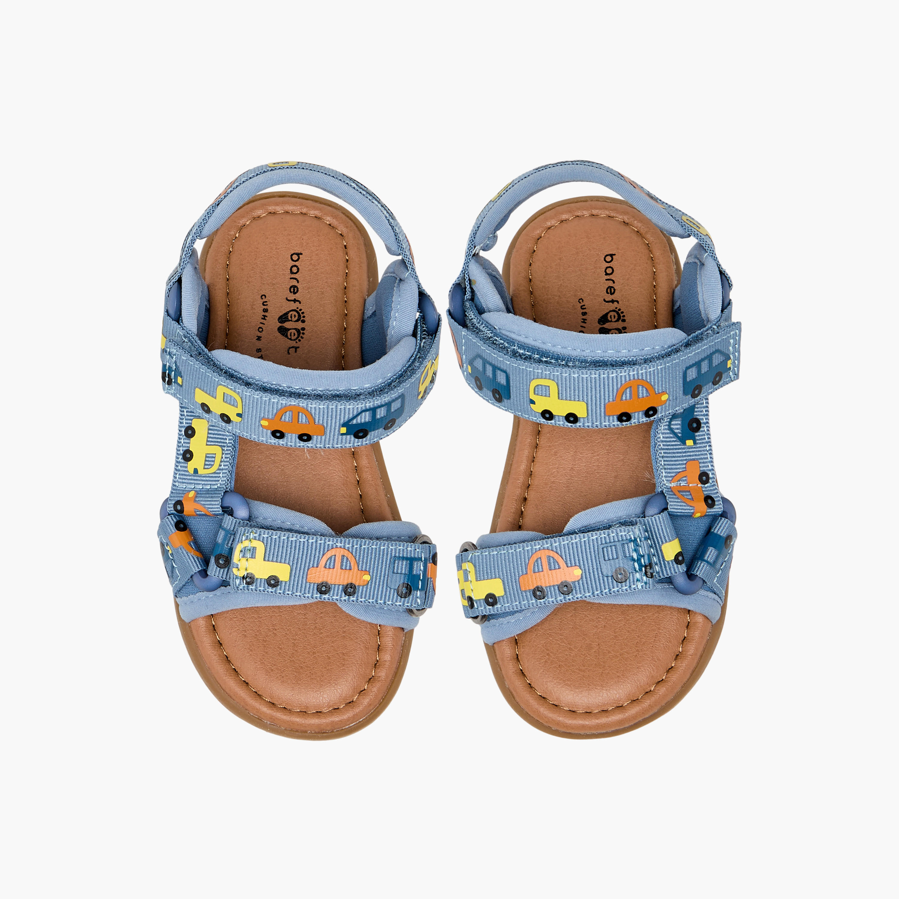Barefeet Boys Car Print Sandals-boys-shoes-sandals-image-1