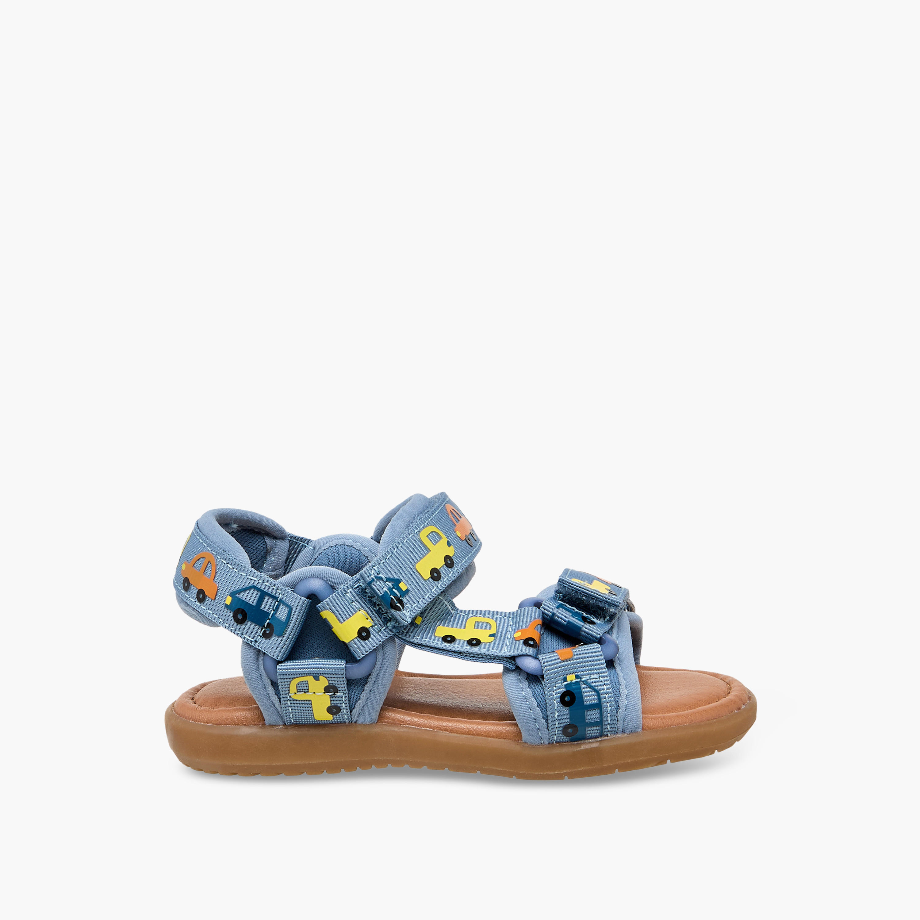 Barefeet Boys Car Print Sandals-boys-shoes-sandals-image-2