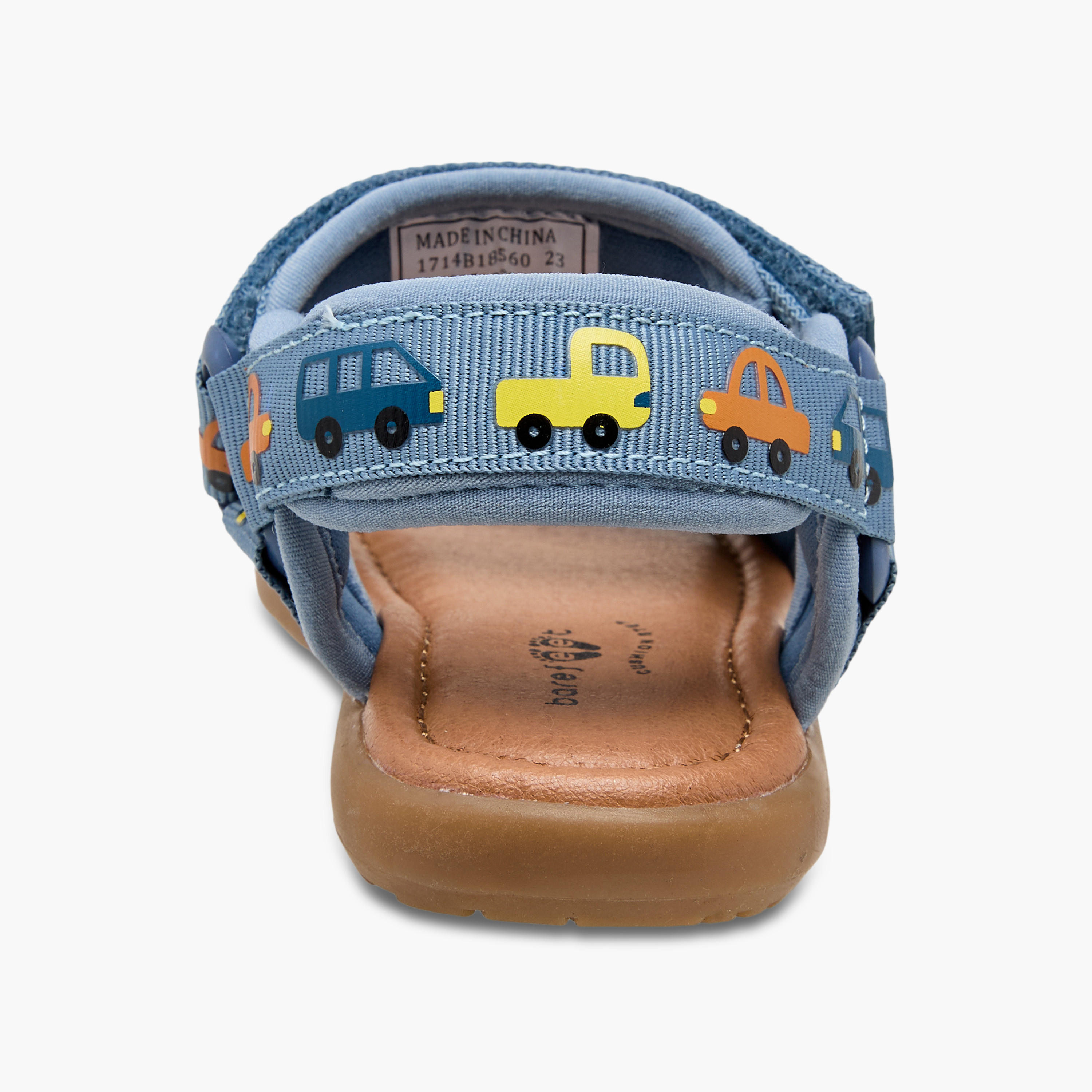 Barefeet Boys Car Print Sandals-boys-shoes-sandals-image-4