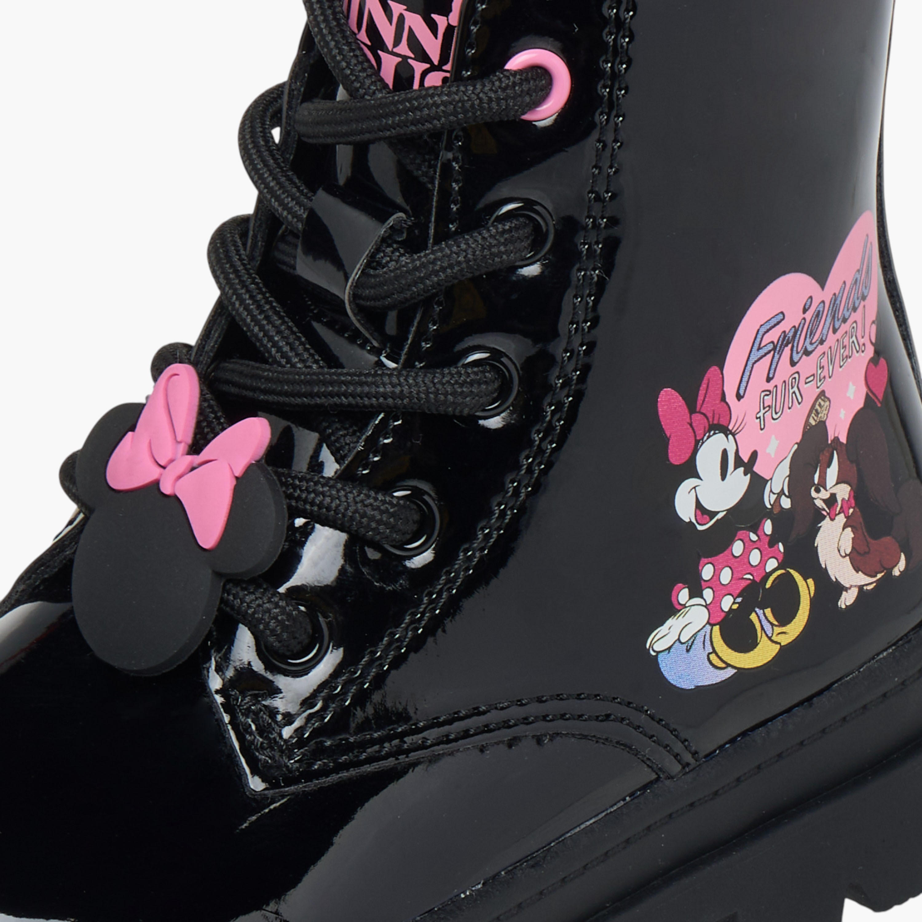 بوت بطول الكاحل وطبعات ميني ماوس وسحاب إغلاق من ديزني-girls-shoes-boots-image-4