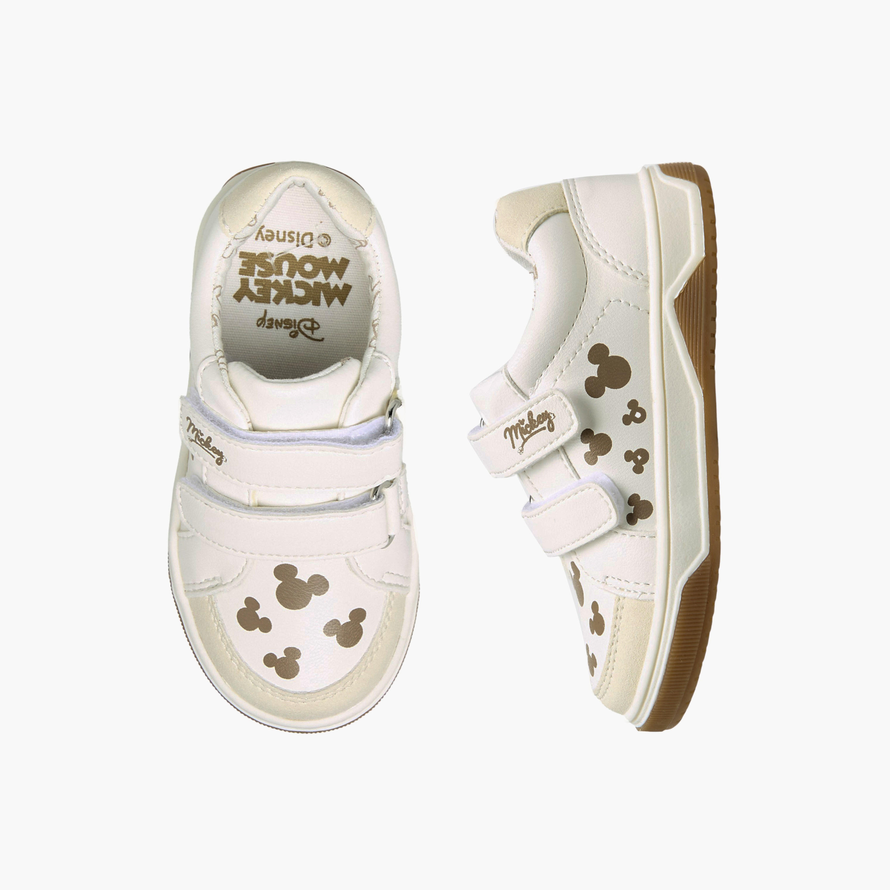 Disney Boys Mickey Mouse Print Hook and Loop Sneakers-boys-shoes-sneakers-image-1