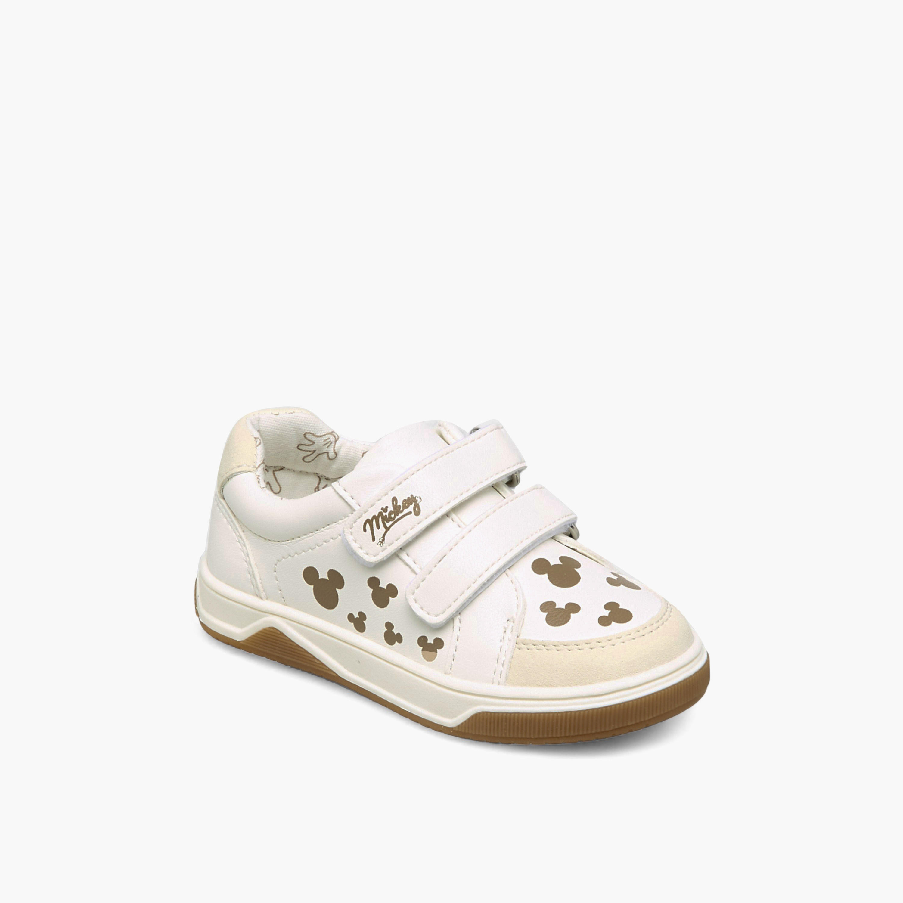 Disney Boys Mickey Mouse Print Hook and Loop Sneakers-boys-shoes-sneakers-image-2