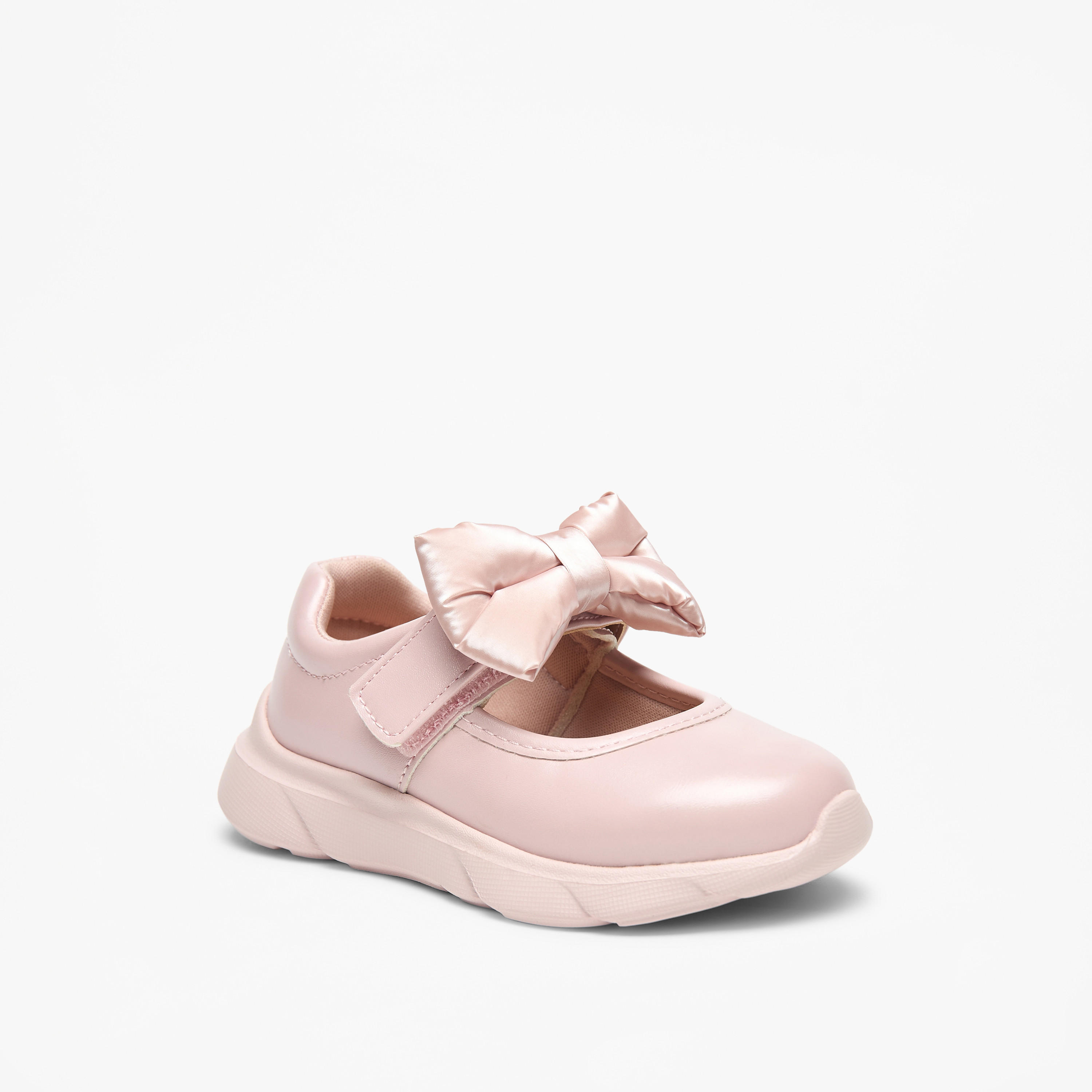 Barefeet Bow Accent Shoes with Hook and Loop Closure-girls-shoes-sneakers-image-6