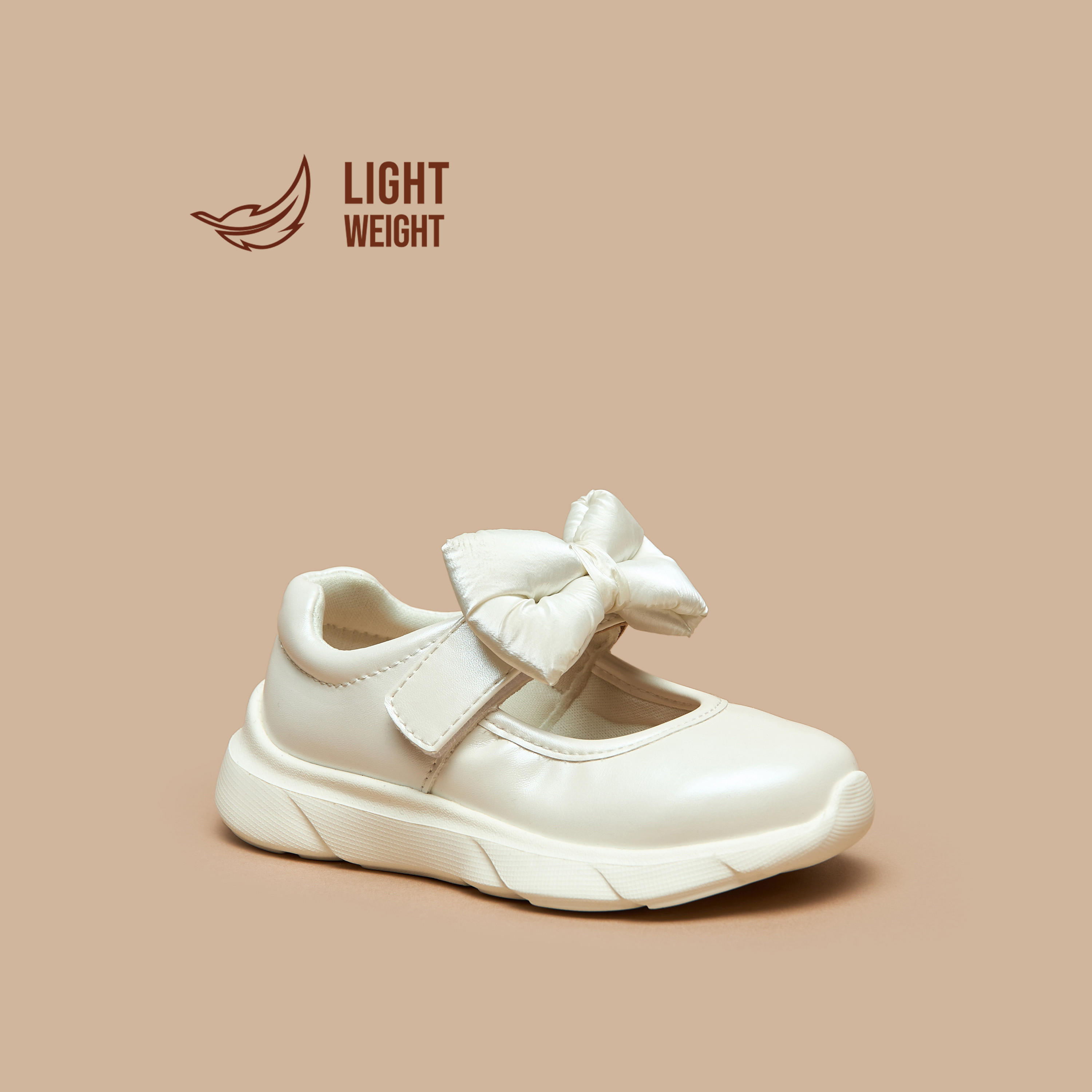 Barefeet Bow Accent Shoes with Hook and Loop Closure-girls-shoes-sneakers-image-1