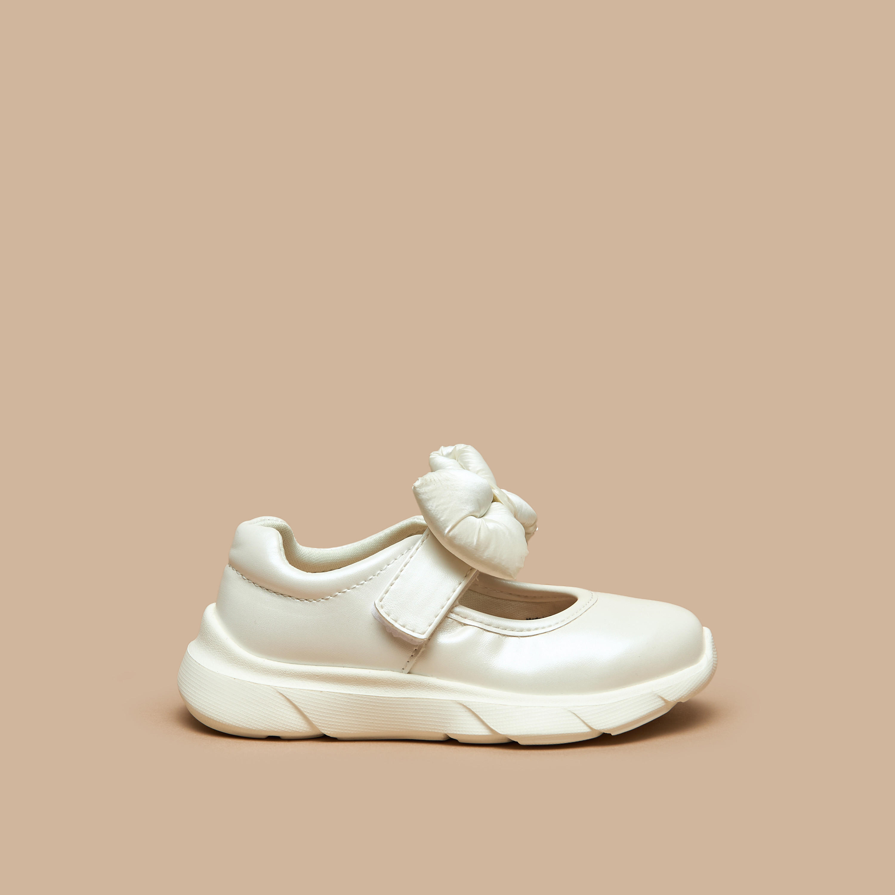 Barefeet Bow Accent Shoes with Hook and Loop Closure-girls-shoes-sneakers-image-3
