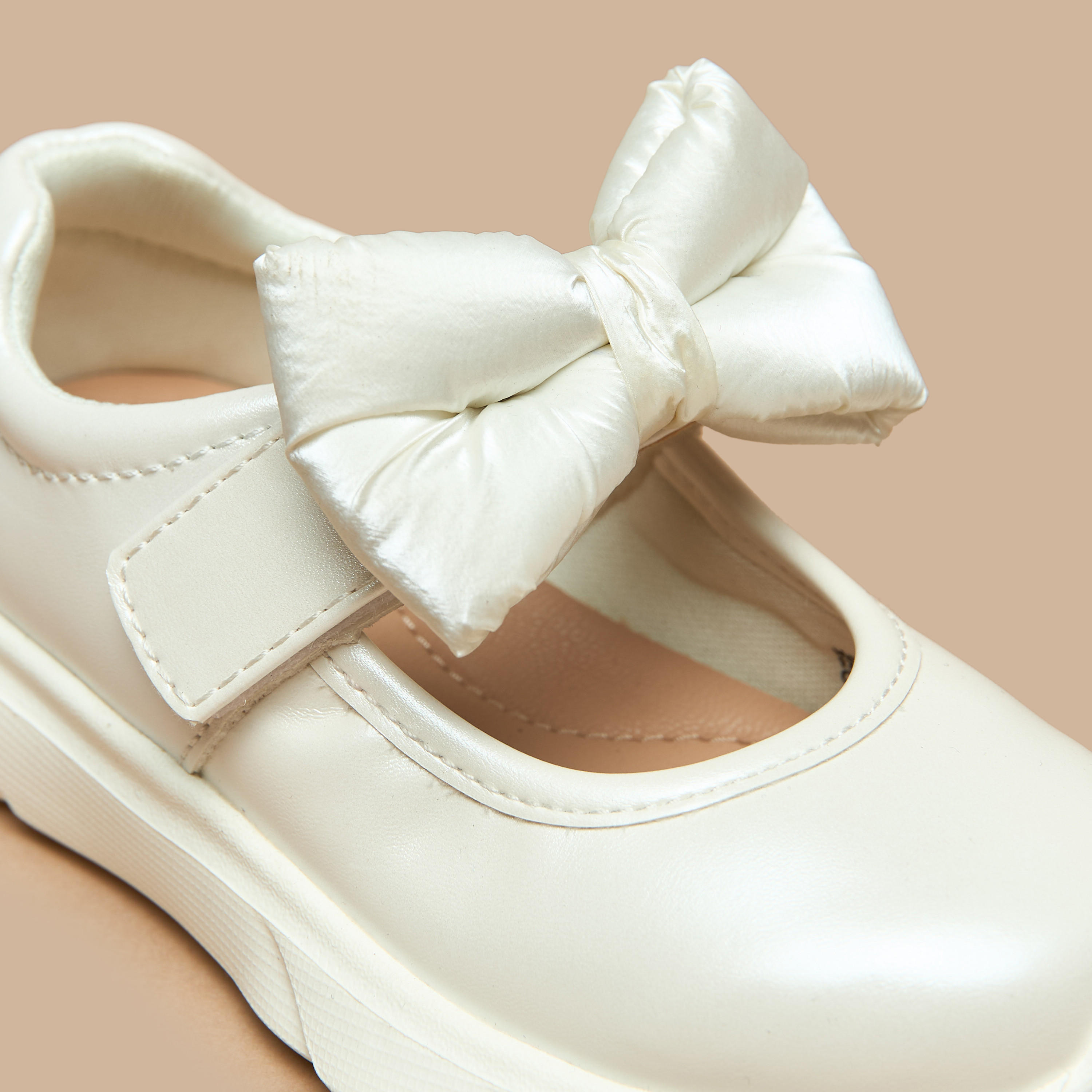 Barefeet Bow Accent Shoes with Hook and Loop Closure-girls-shoes-sneakers-image-5