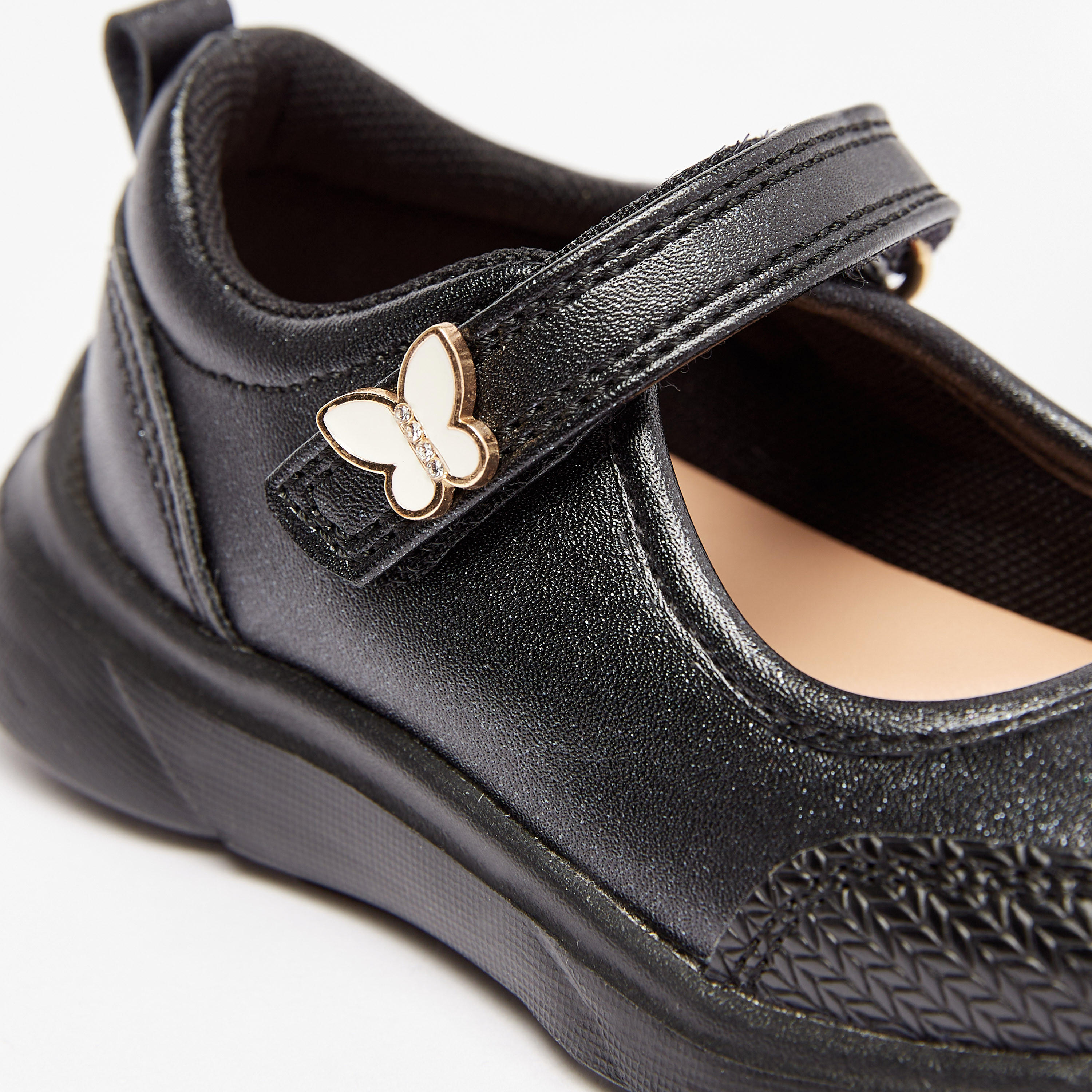 Barefeet Panelled Lightweight Mary Janes with Hook and Loop Closure-girls-shoes-maryjanes-image-5